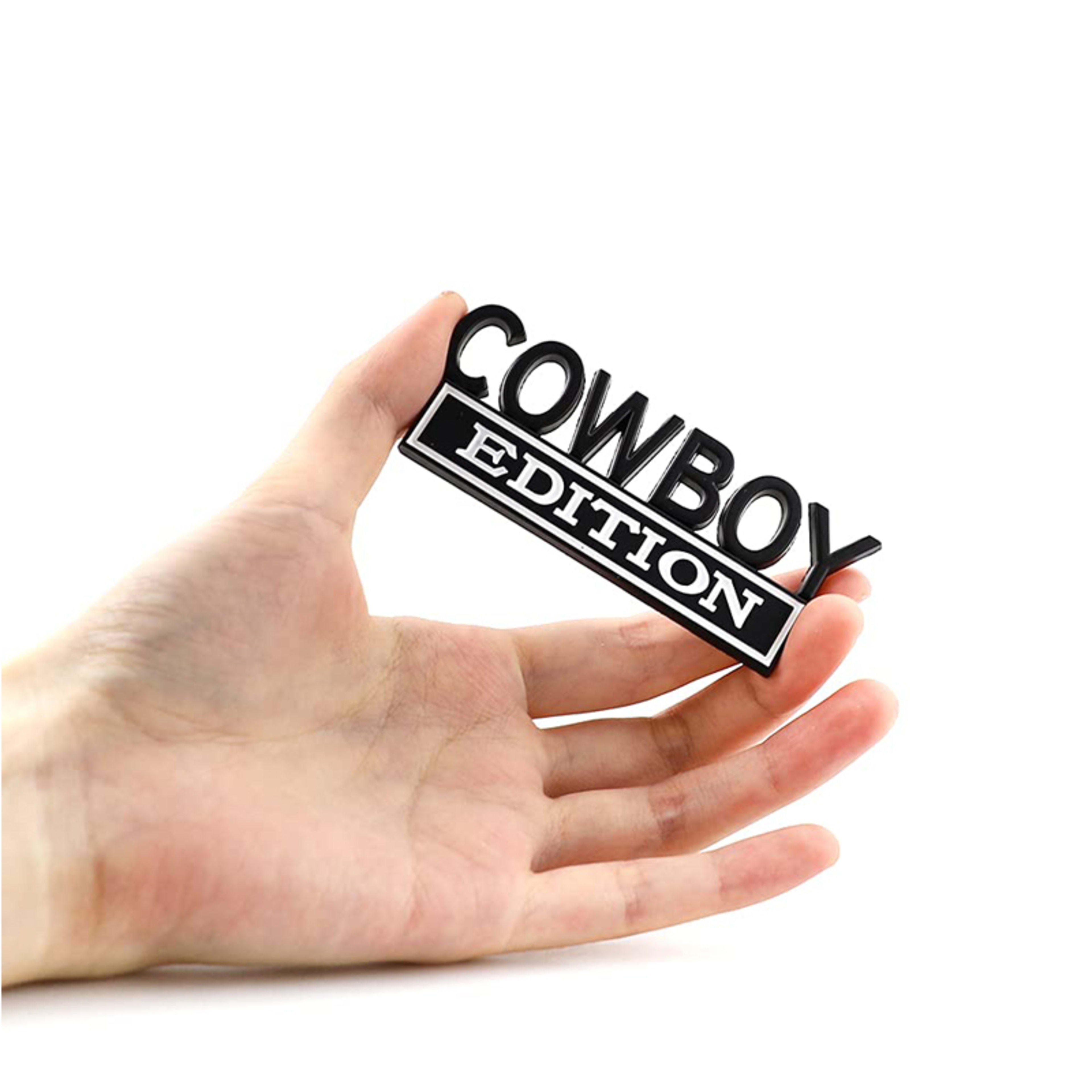 2pack Cowboy Edition Emblems, Seabee Emblem 3D Badge Decal Car Truck SUV,Refrigerator Sticker,Window Display Stickers,Bi 13