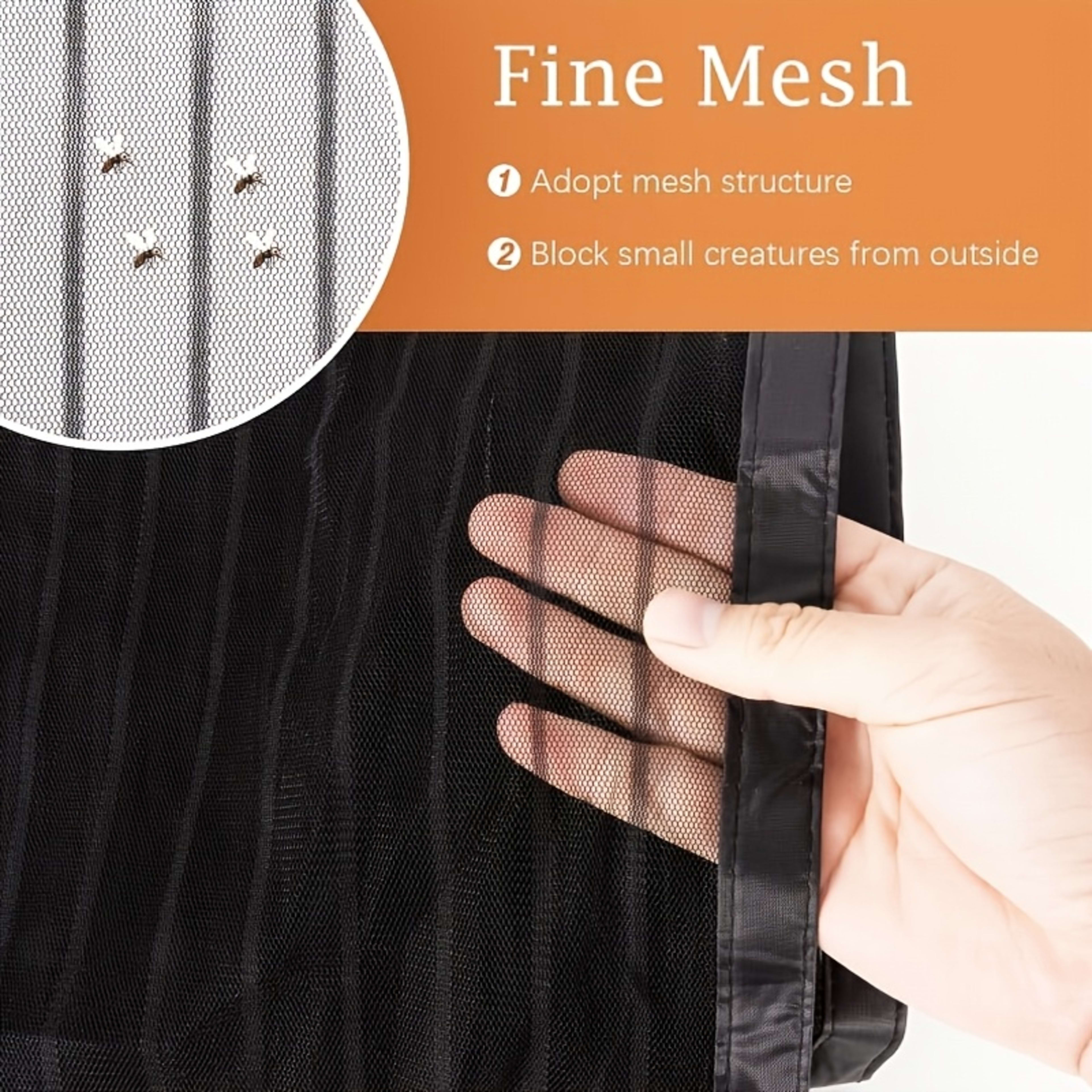 1pc Magnetic Screen Door, Mosquito And Fly Proof Door Curtain, Easy To Install, Top Lace Design & Storage, Pet Friendly, 9