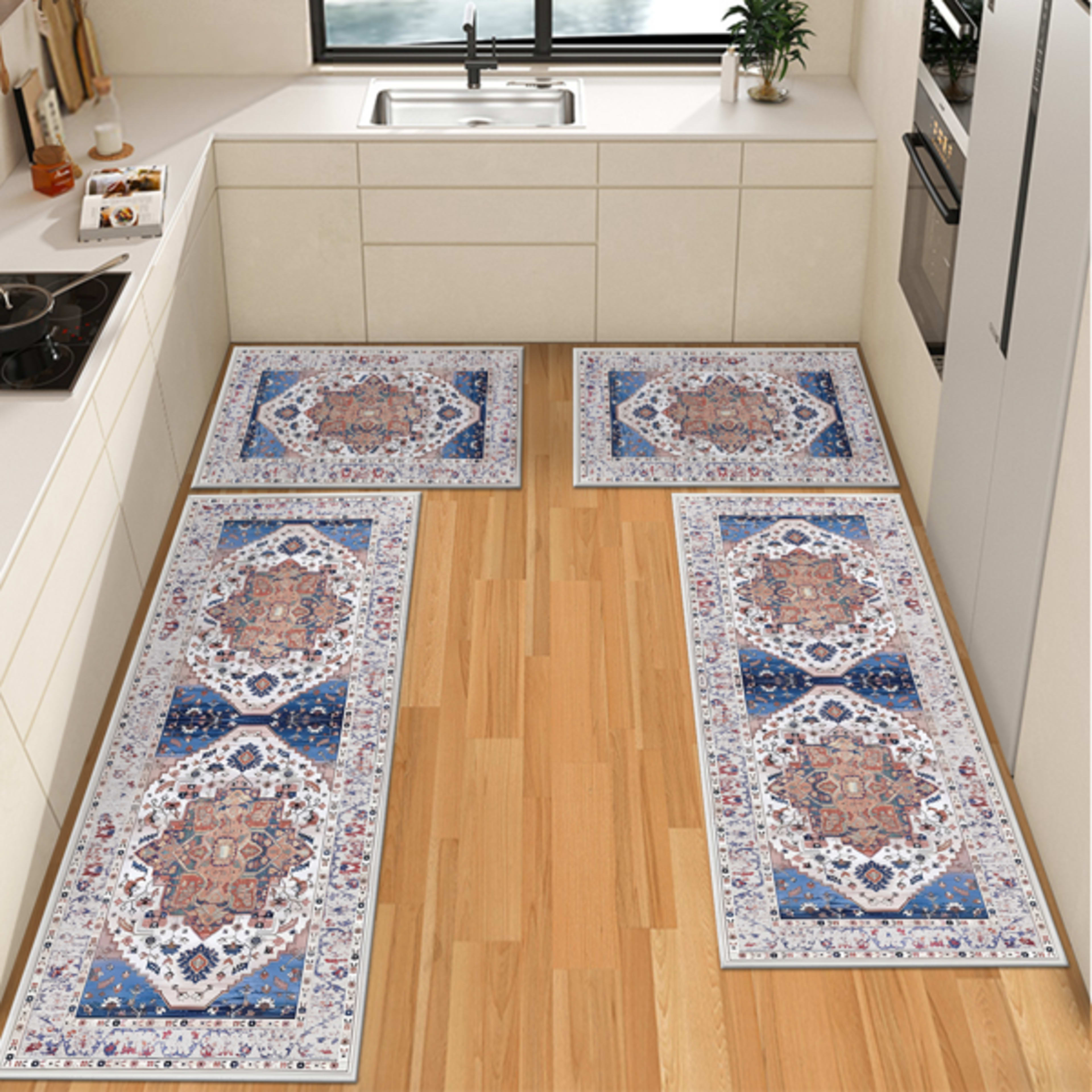 Boho Kitchen Rug Sets 3 Piece With Runner Non Slip Kitchen Rugs And Mats Washable Kitchen Mats For Floor Thick Kitchen F 9