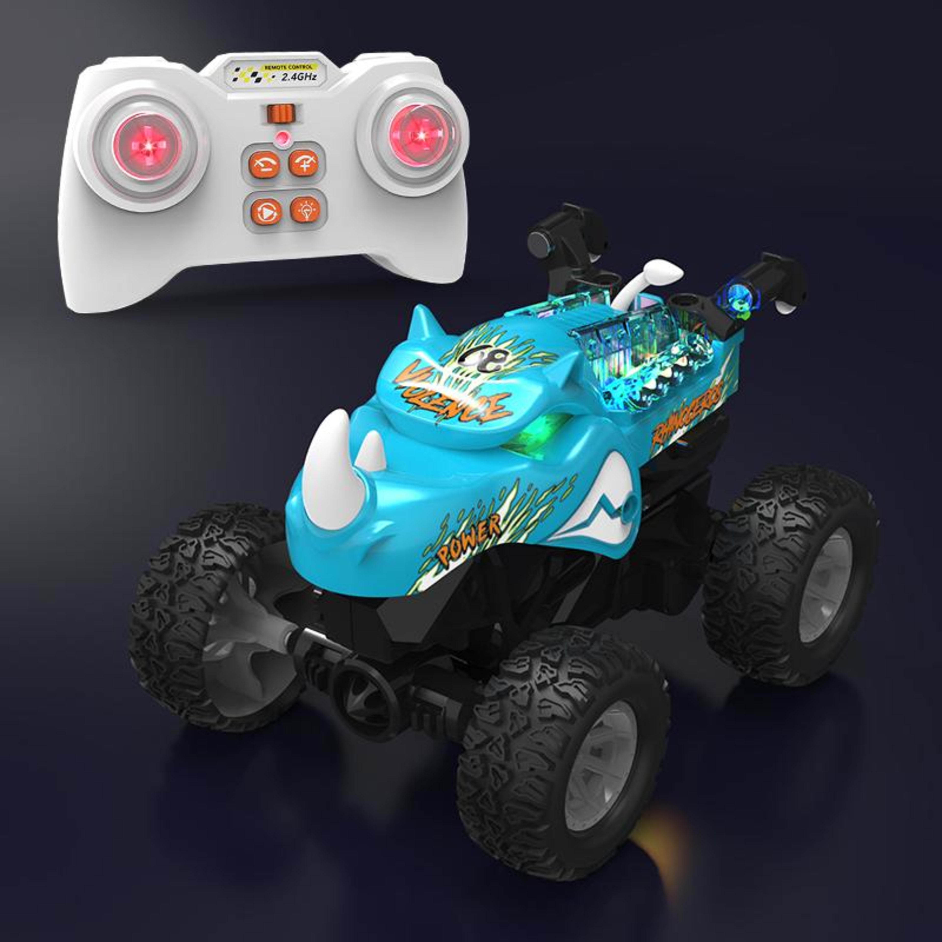 2.4G Rhino Stunt Remote Control Car For Children, 360-degree Vertical Rotation All-Terrain Off-Road 8