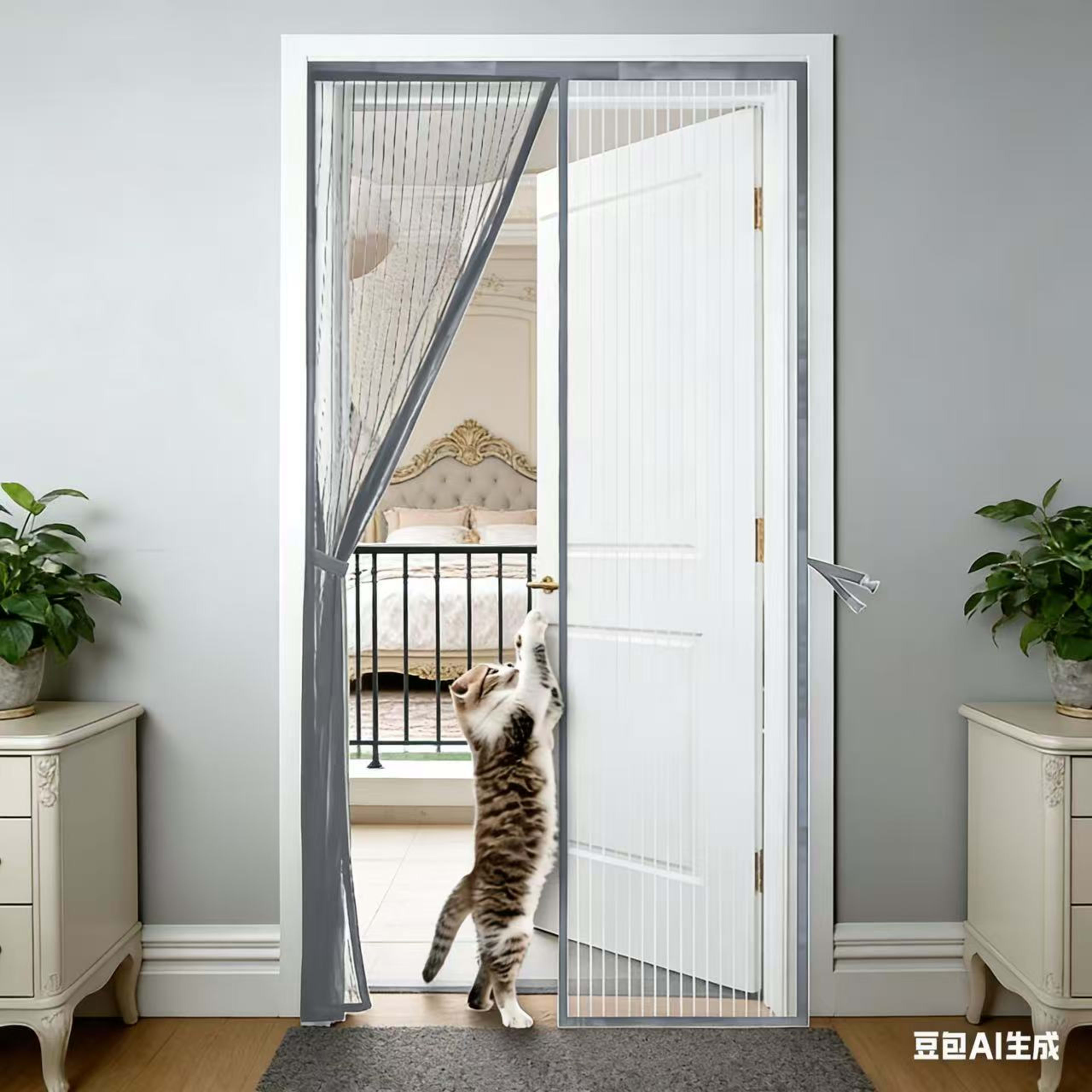 Magnetic Mosquito-proof Screen Door, Breathable And Insect-resistant, Easy To Install Without Drilling, Magnetic And Qui 9