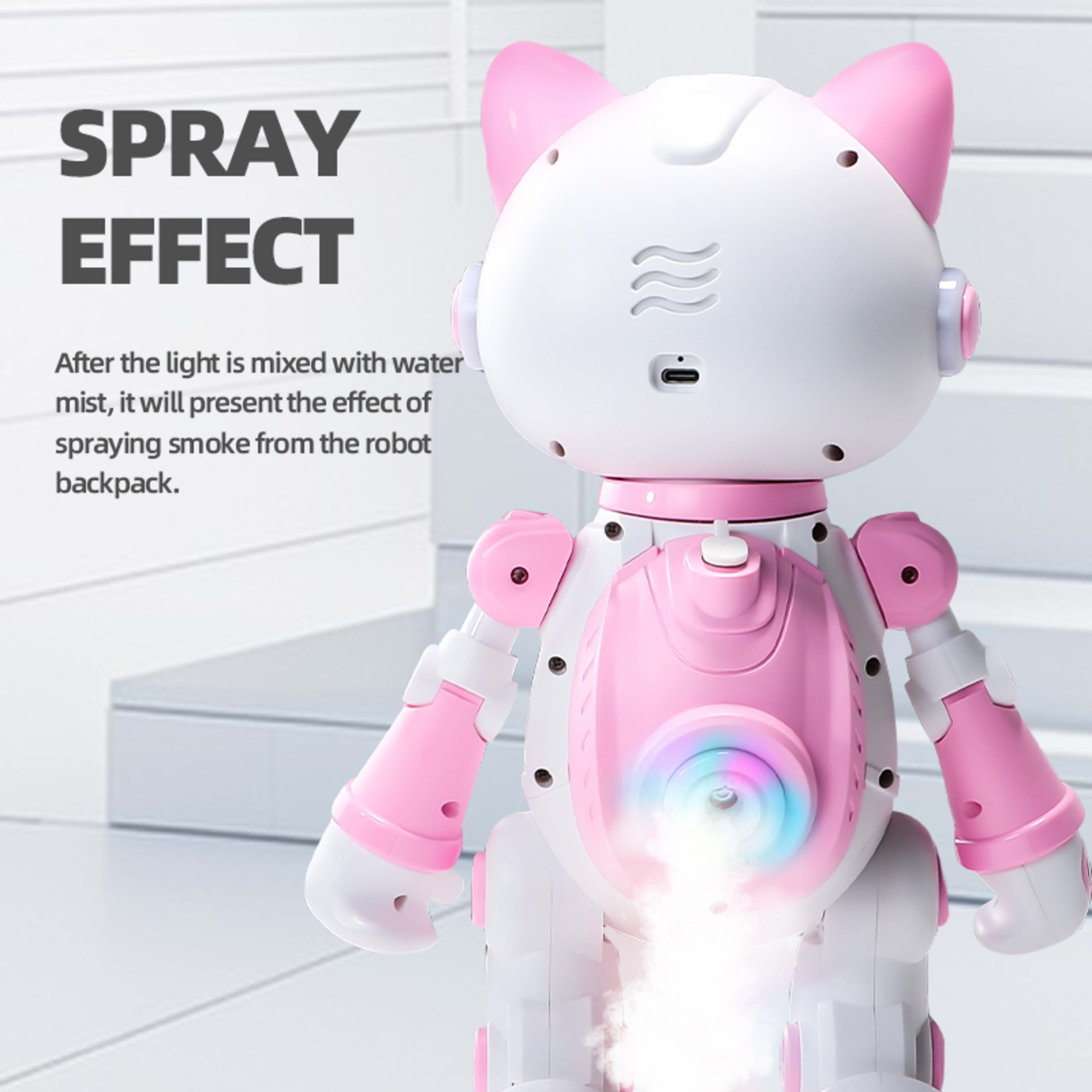 Intelligent Programming Gesture Induction Robot Spray Cool Breathing Lamp Children's Toys 22