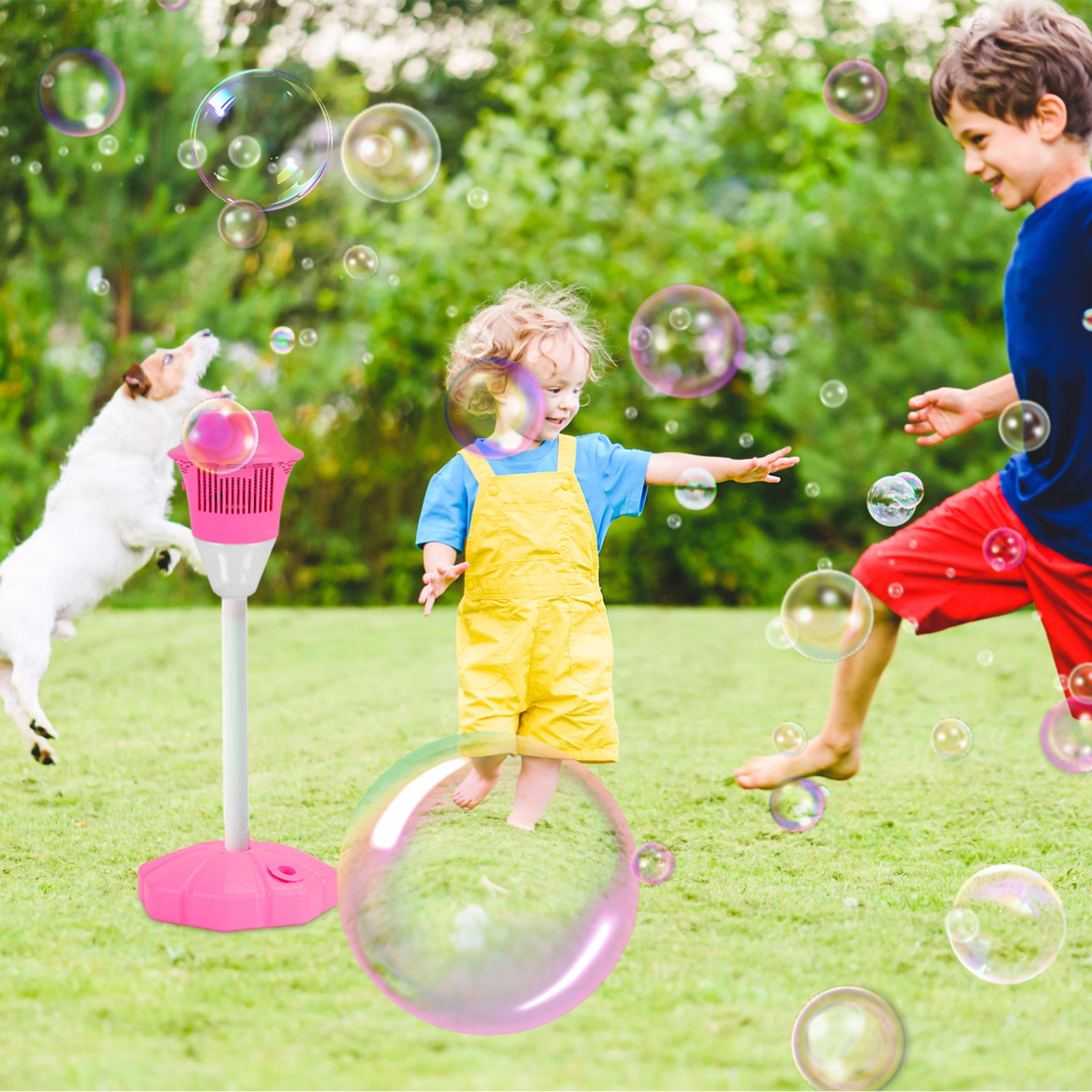 1Pc 3 In 1 Standing Bubble Machine With Colorful Lights And Music Rechargeable Bubble Maker Stand With 2 Modes 3 Adjusta 8