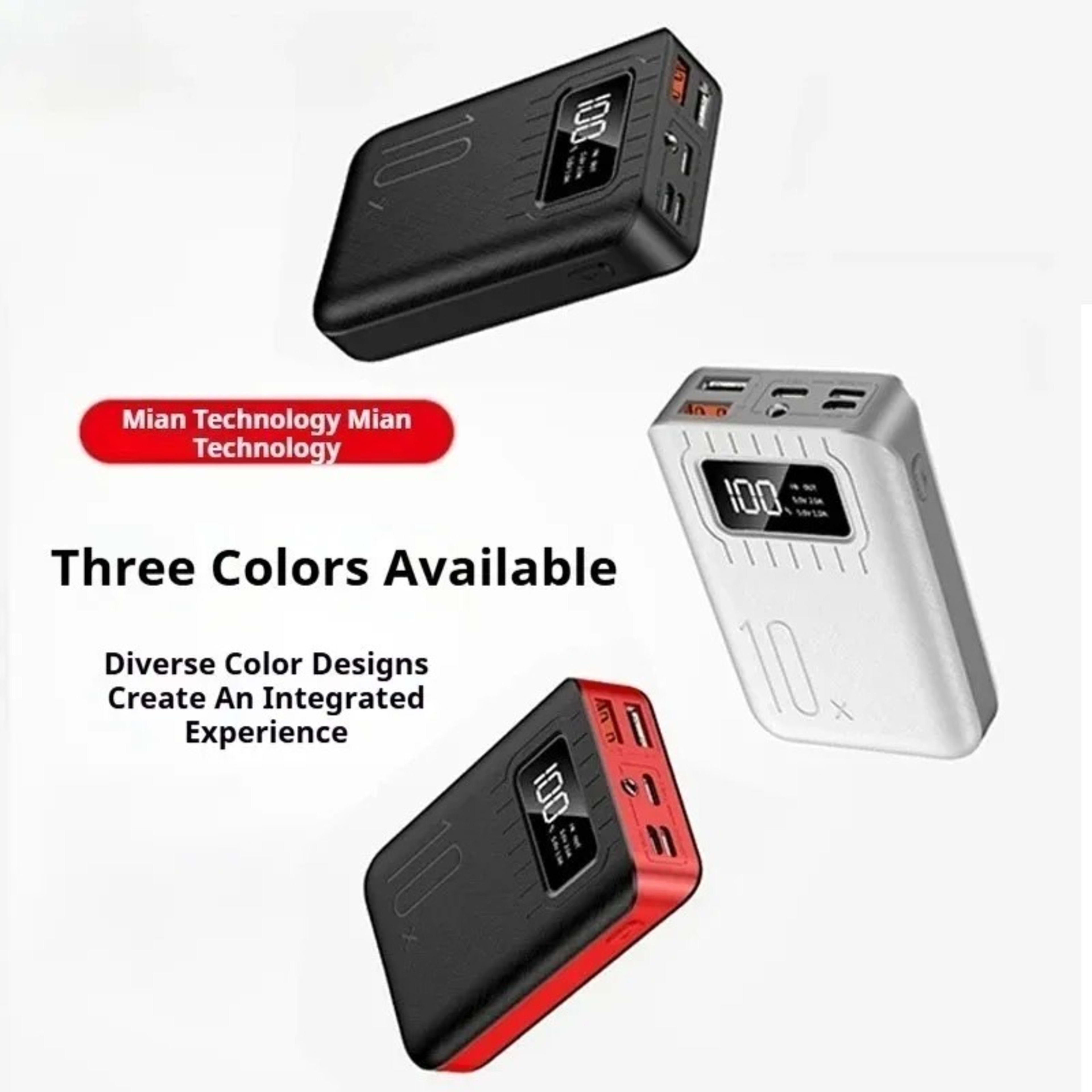 Portable Power Bank With High Capacity 10000 MAhAnd Fast Charging Function, Compatible With IPhone And Samsung. 13