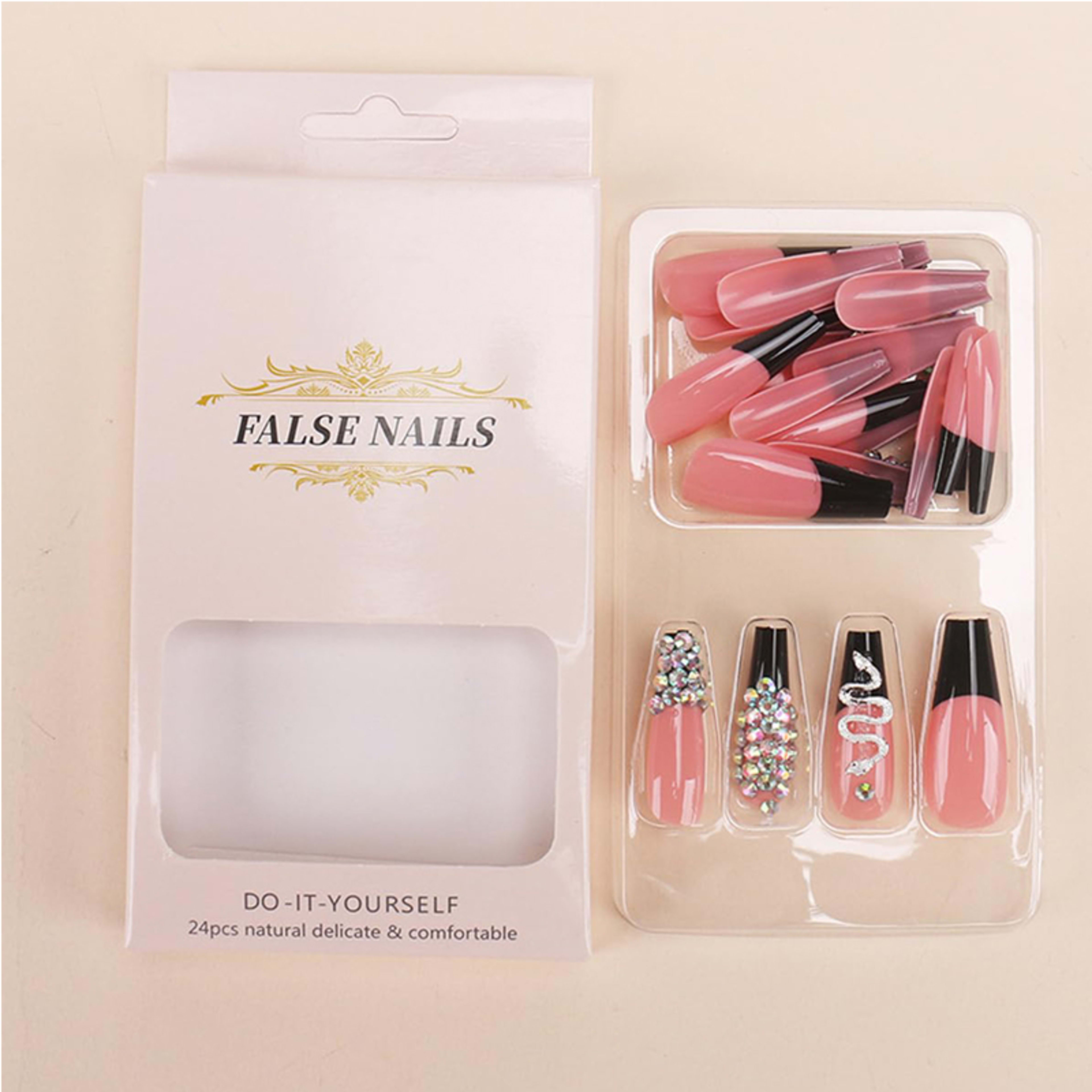 24 PCS Diamond Snake Nail Art 3