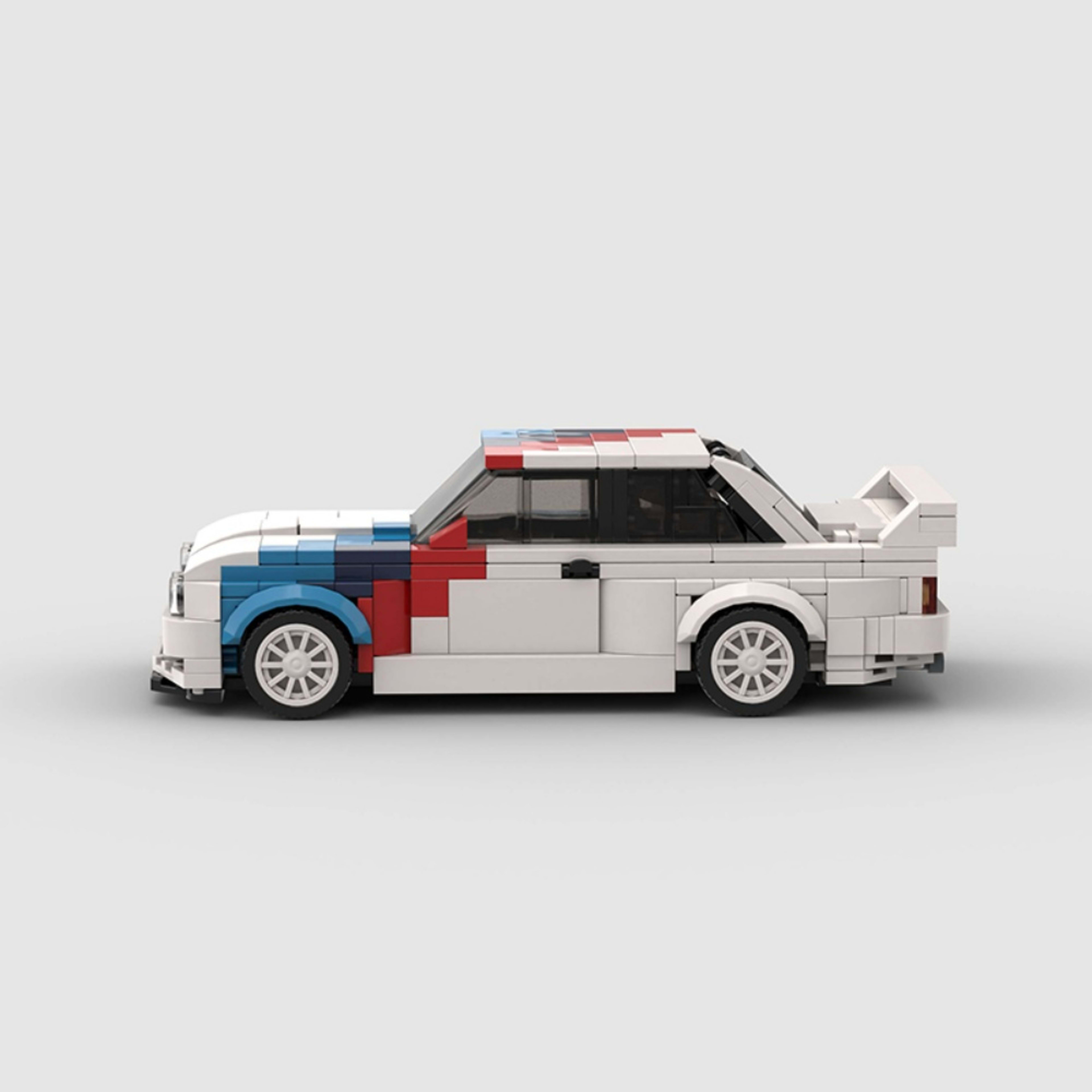 355PCS Race Car Building Blocks, White Sports Car With M Motorsport Colors, STEM Toy For Kids And Adults , Collectible C 6