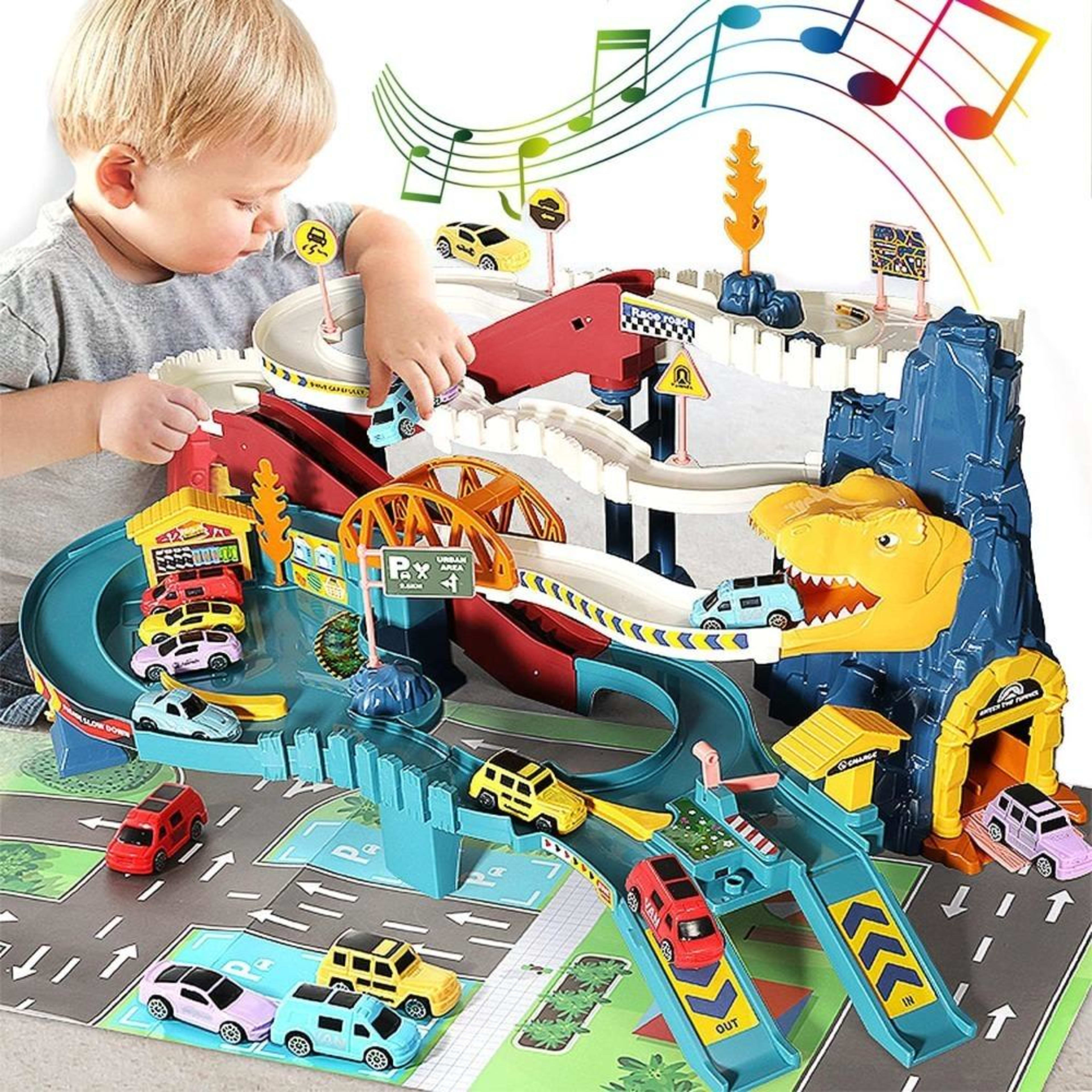 Dinosaur Mountain Adventure Track Toy Set Includes Roller Coaster, Mini Car, And Screwdriver In-Store Pickup Only 10