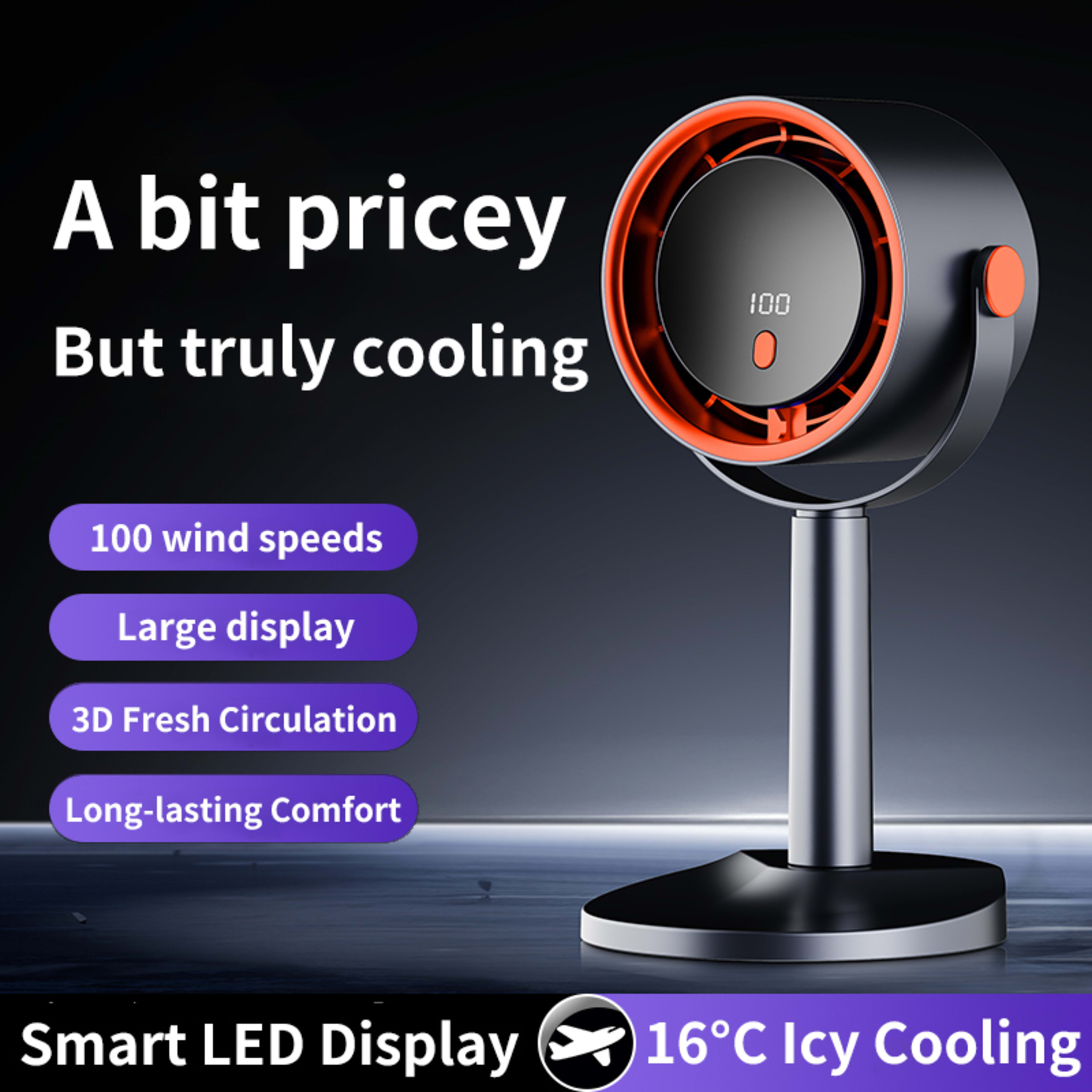 Forest Style Desktop Fan, USB Rechargeable Quiet Portable Fan With Activated Carbon Air Purification, 3-in-1 Stand Clip  11