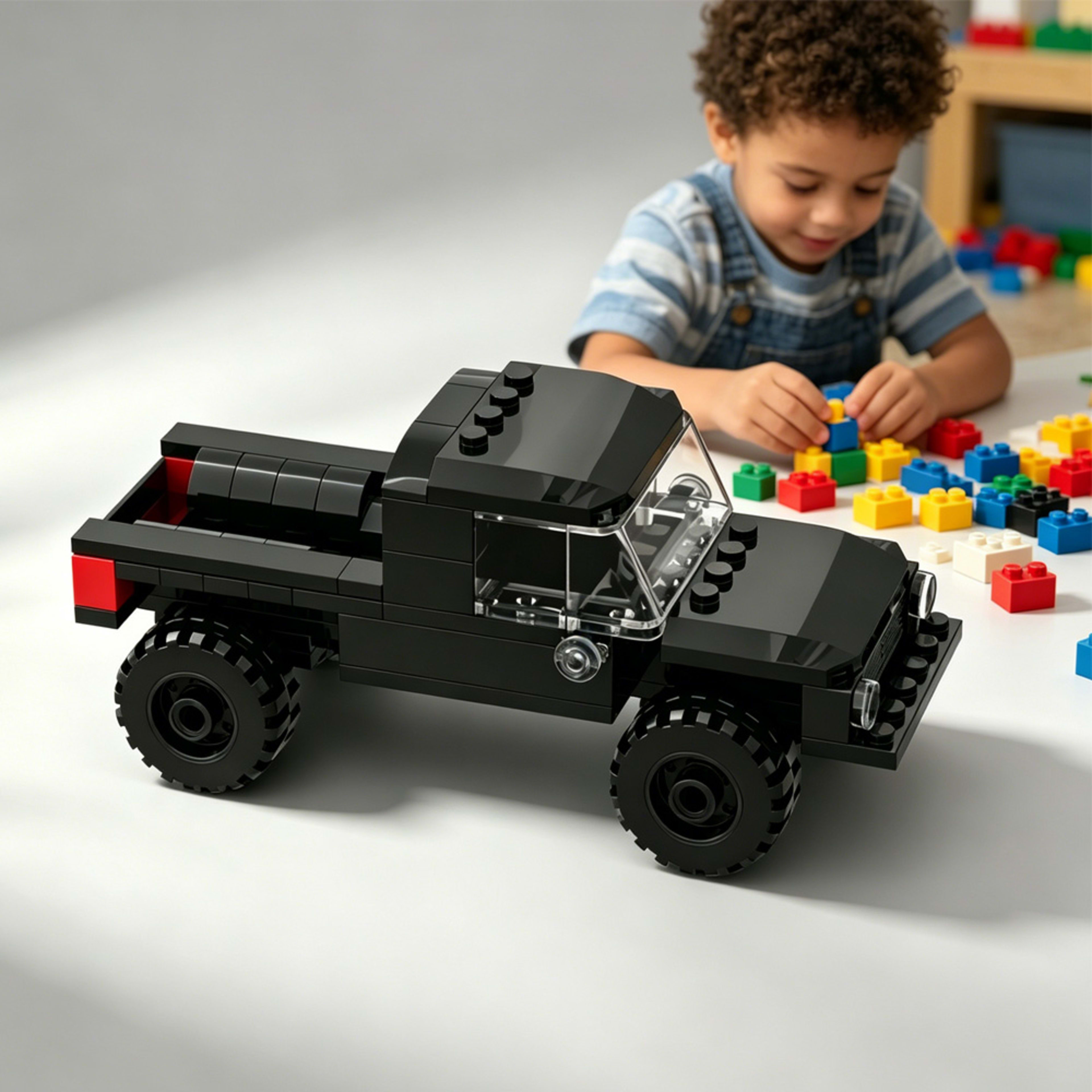 85PCS Off-Road Pickup Truck Building Blocks, Mini Off-Roader Vehicle Toy Gift For Boys Girls And Adults 4