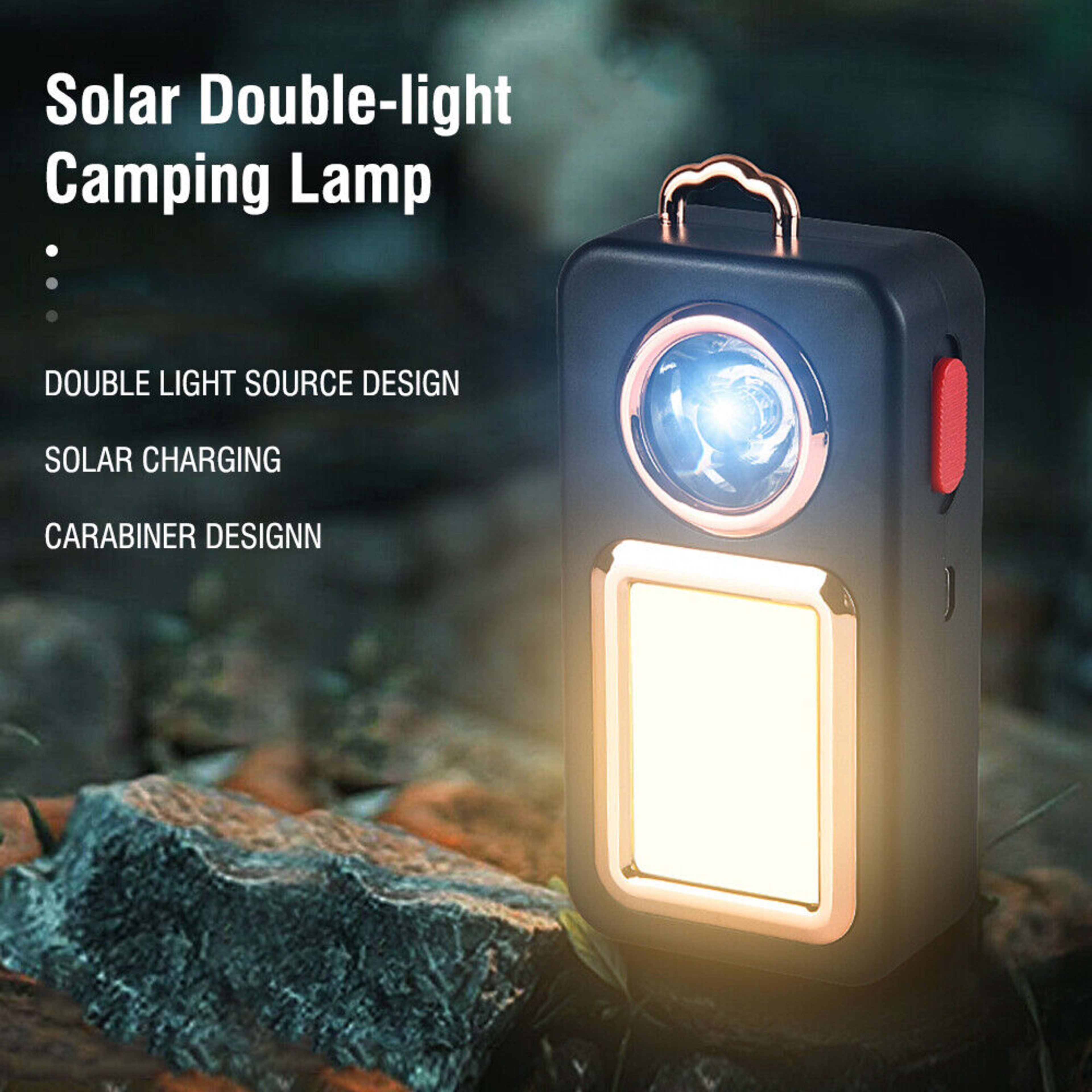Solar Portable LED Camping Light Lantern Tent Lamp Rechargeable Hiking 10