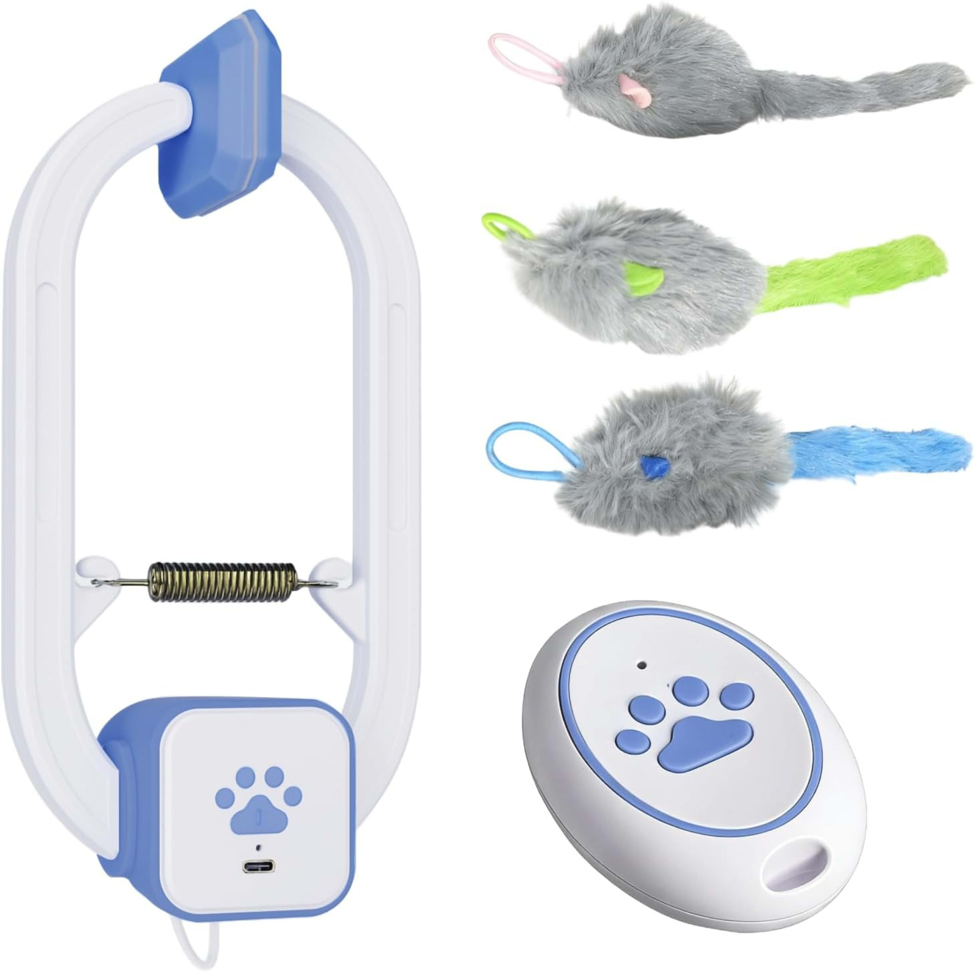 Rechargeable Electric Cat Teaser With Remote Interactive Door Clip Toy For Cat 2