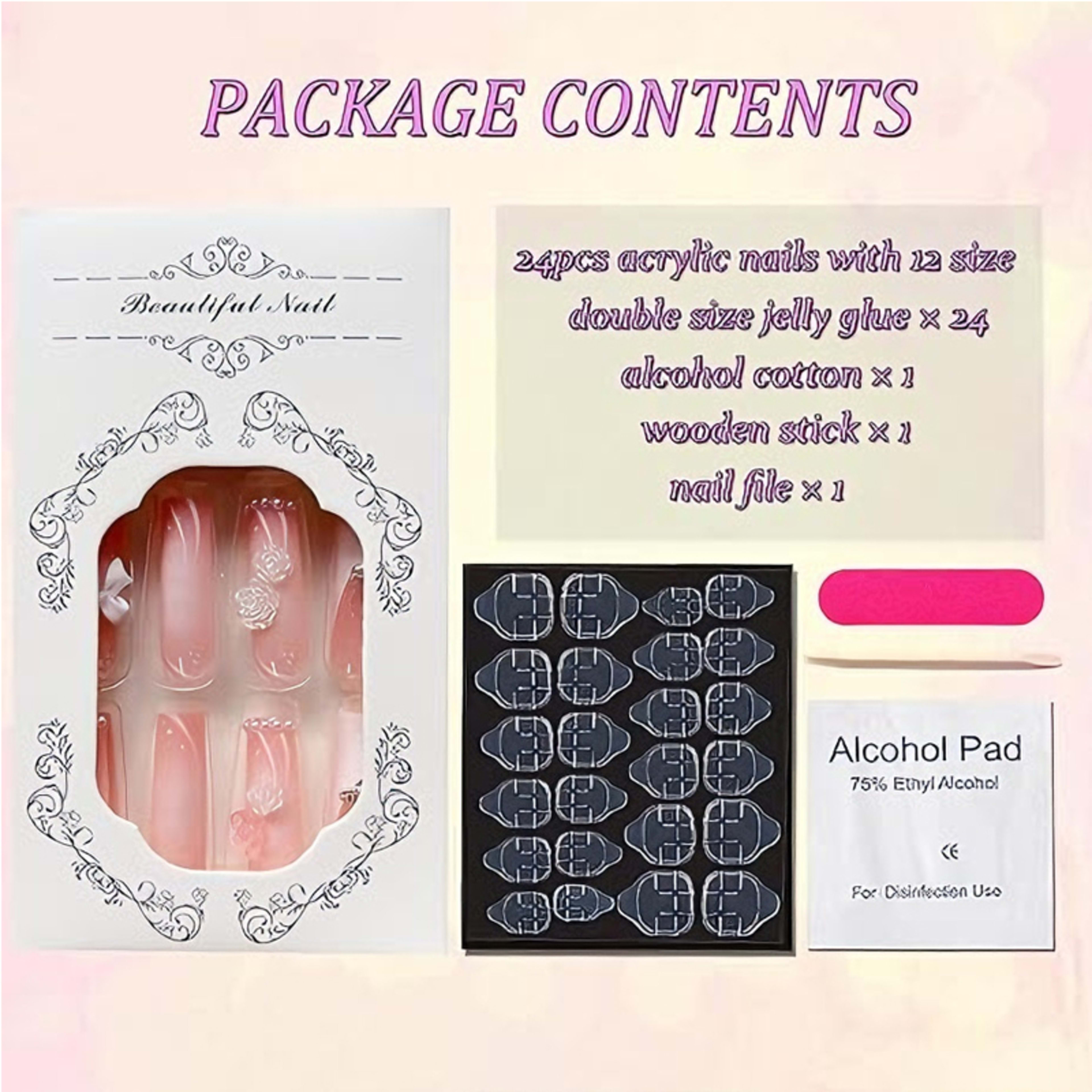 24 PCS Planet Pearl Flower Nail Art 6