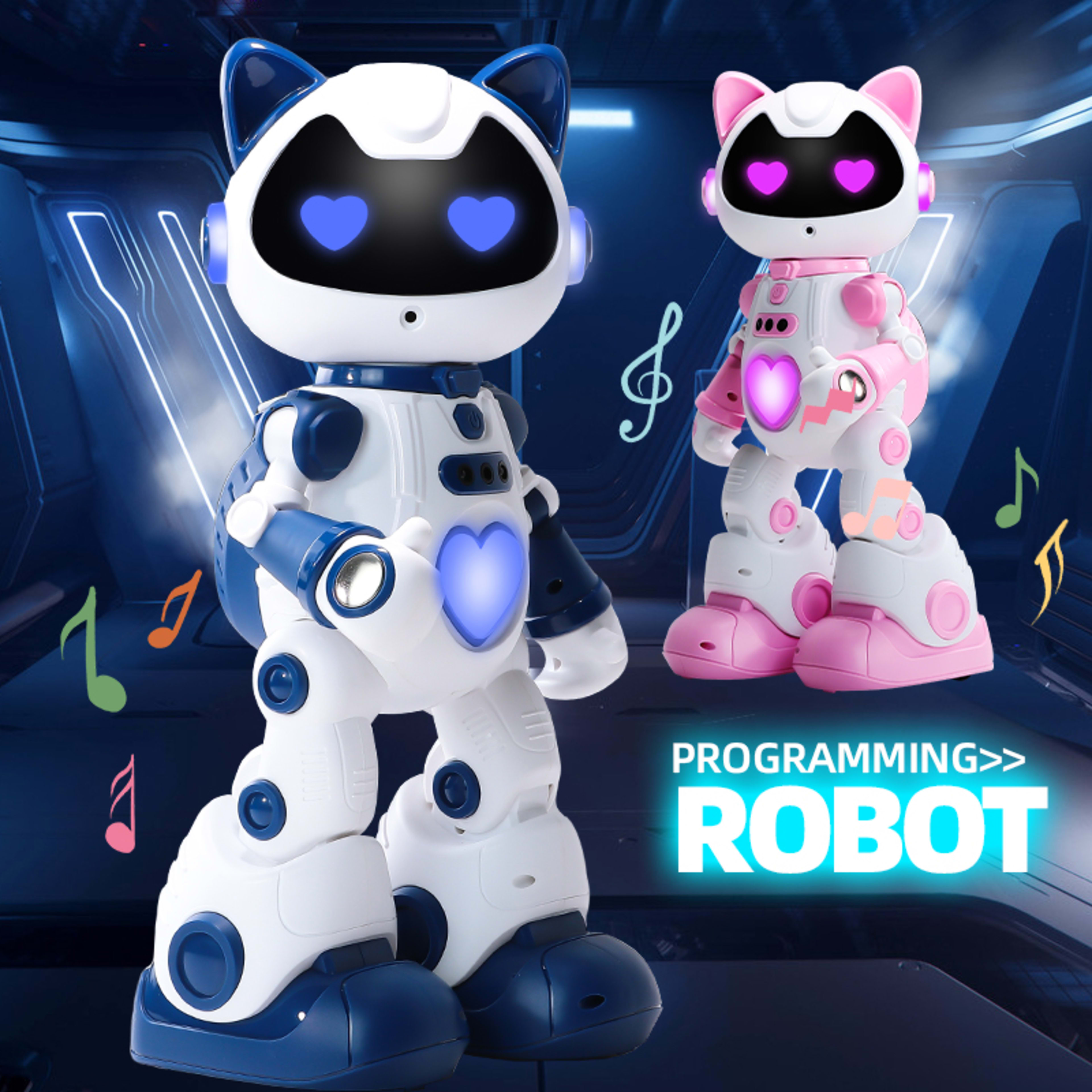 Intelligent Programming Gesture Induction Robot Spray Cool Breathing Lamp Children's Toys 24
