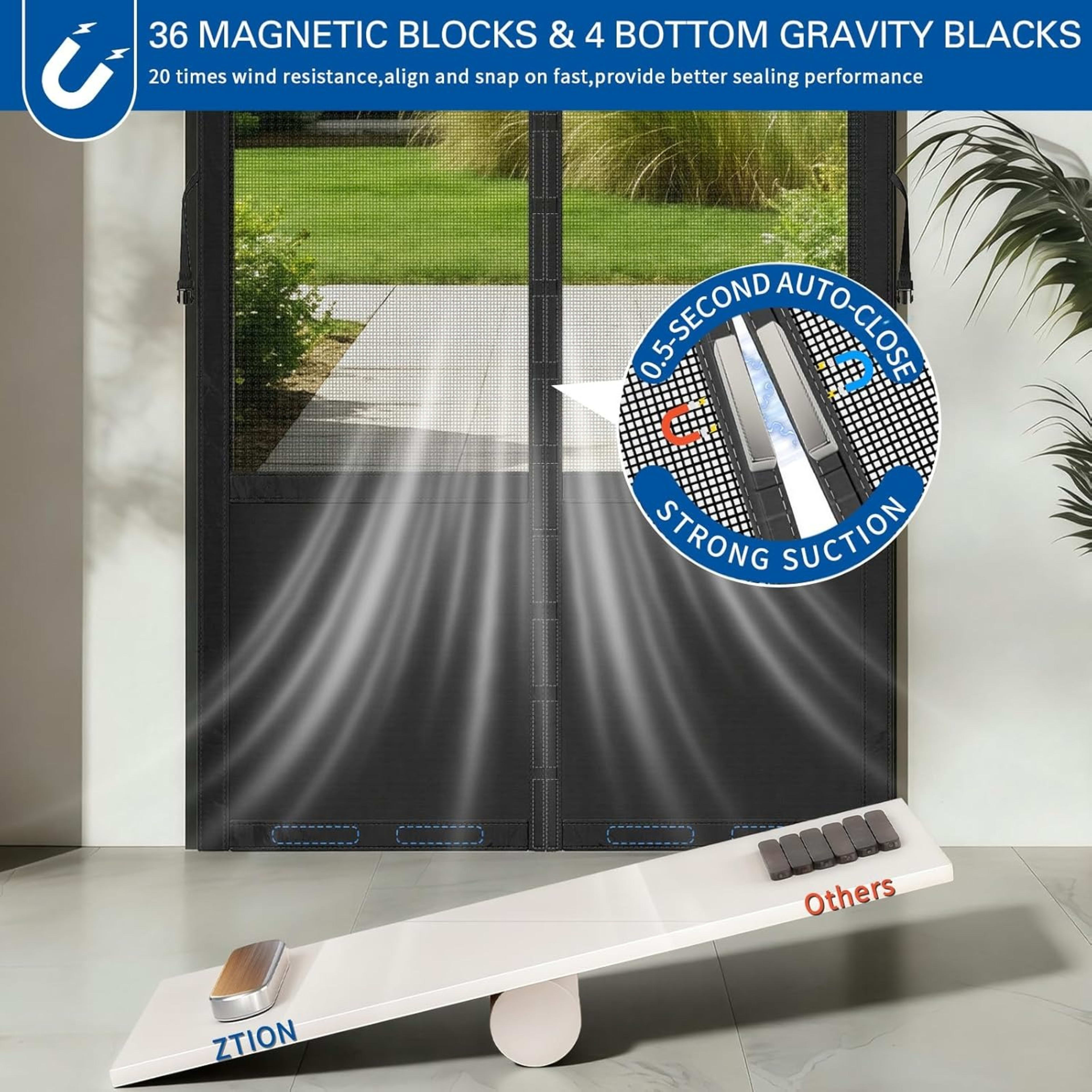 Magnetic Mesh Door Screen, No Drilling Required, Anti-Mosquito Dustproof, Automatic Closure, Pet Friendly, Ideal For Liv 4