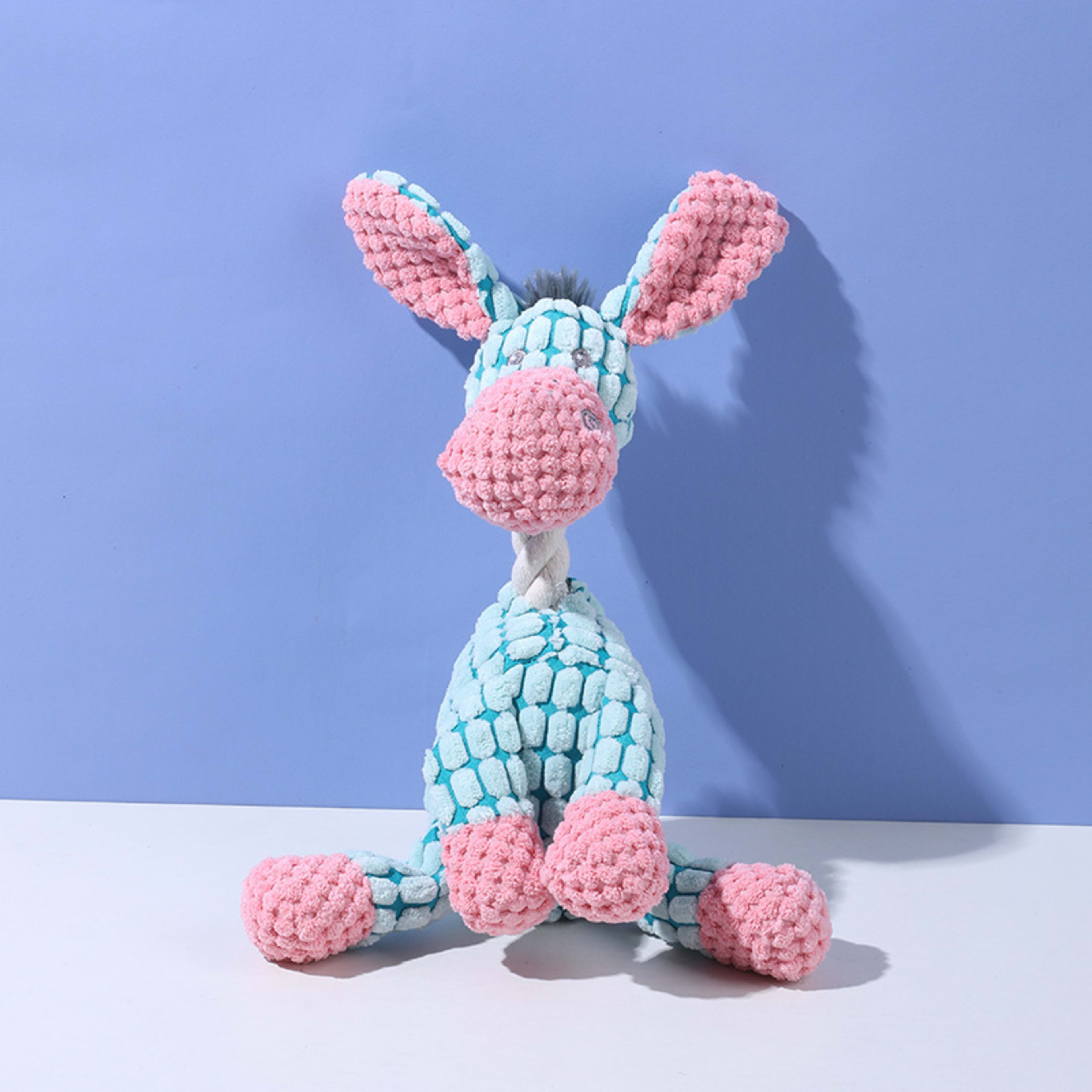 Funny Donkey Plush Dog Toy Squeaky Sound Interactive Chew Molar Pet Toy 5