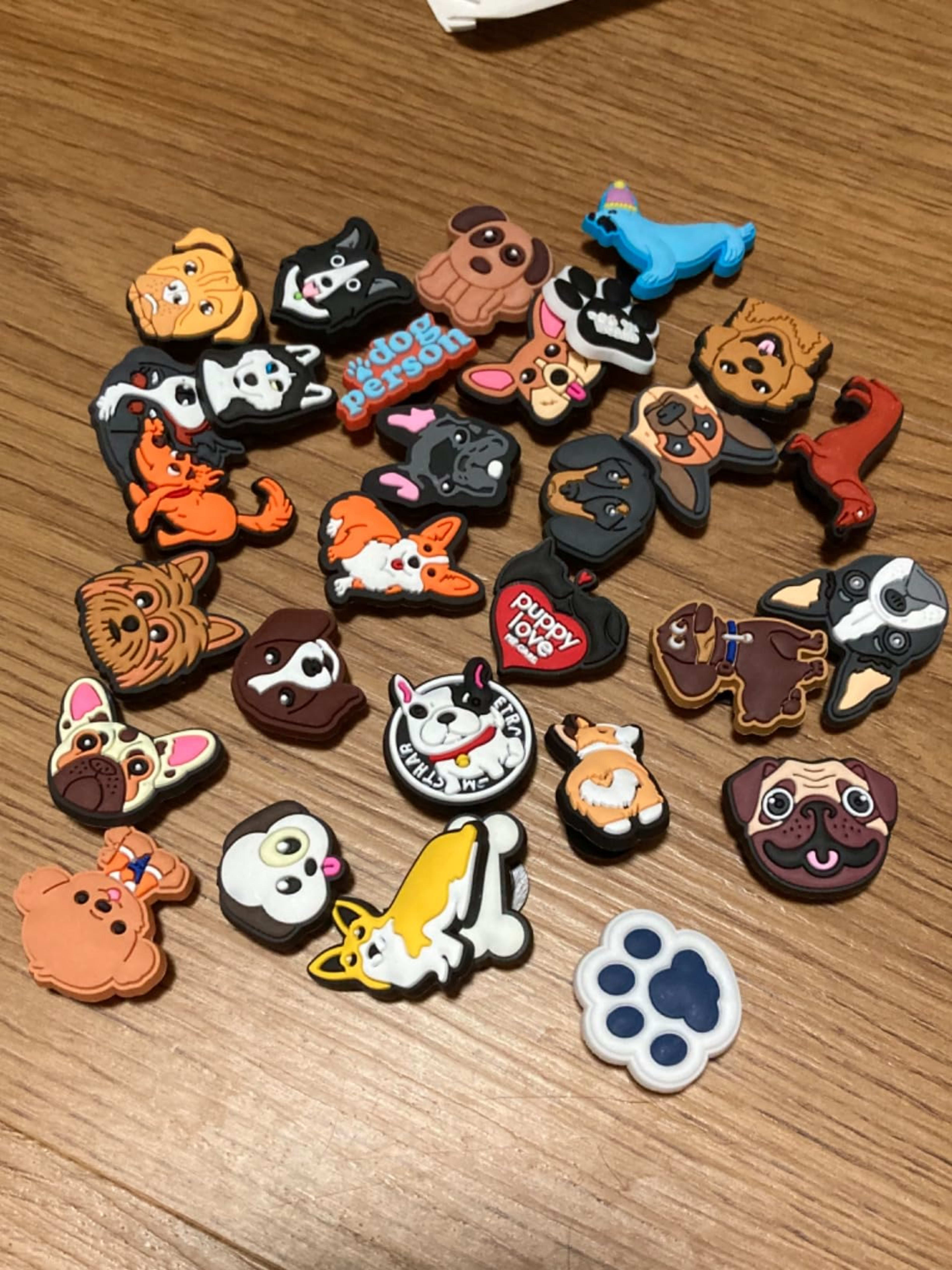 25pcs New Cartoon Animal Dog Series Hole Shoes, Flower Shoes, Buckle Accessories, Cute Garden Shoes Decoration 3