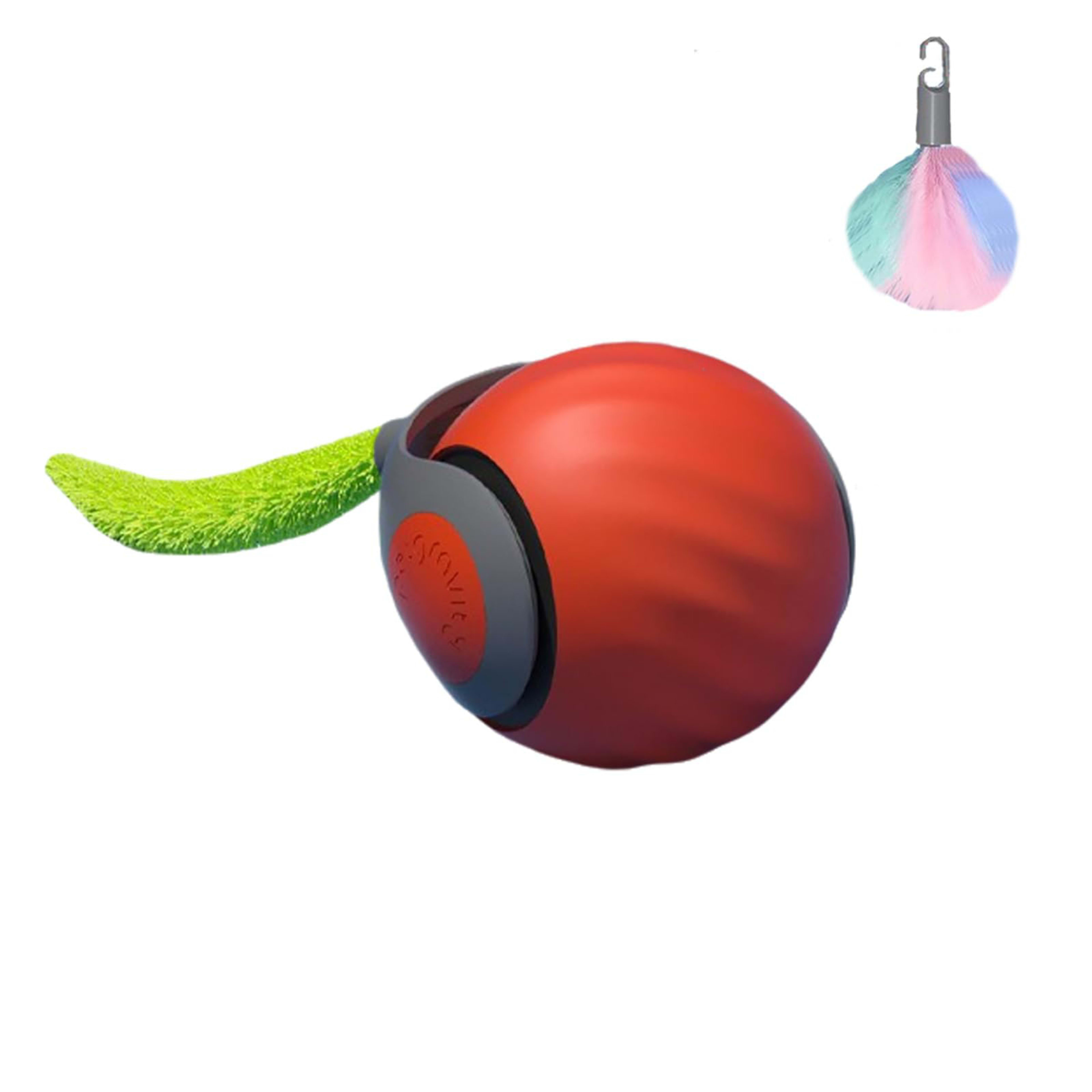 Interactive Cat Toy Ball - Automatic Interactive Cat Toys For Indoor Cats, Rechargeable 2 Speeds Enrichment Toys With 2  8