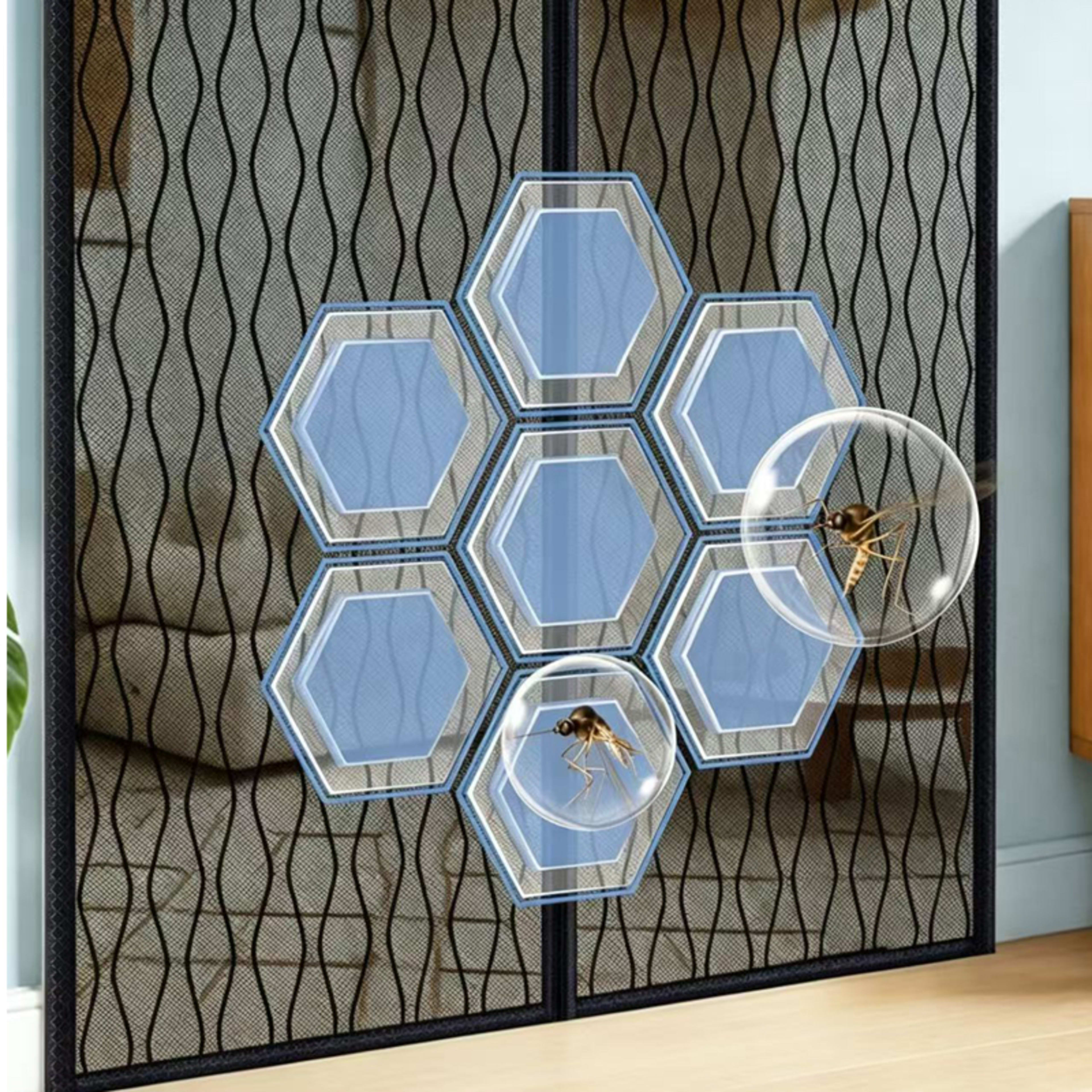 A Magnetic Mosquito-proof Door Curtain With Fine Vertical Wavy Mesh Material That Effectively Keeps Mosquitoes Away Whil 4