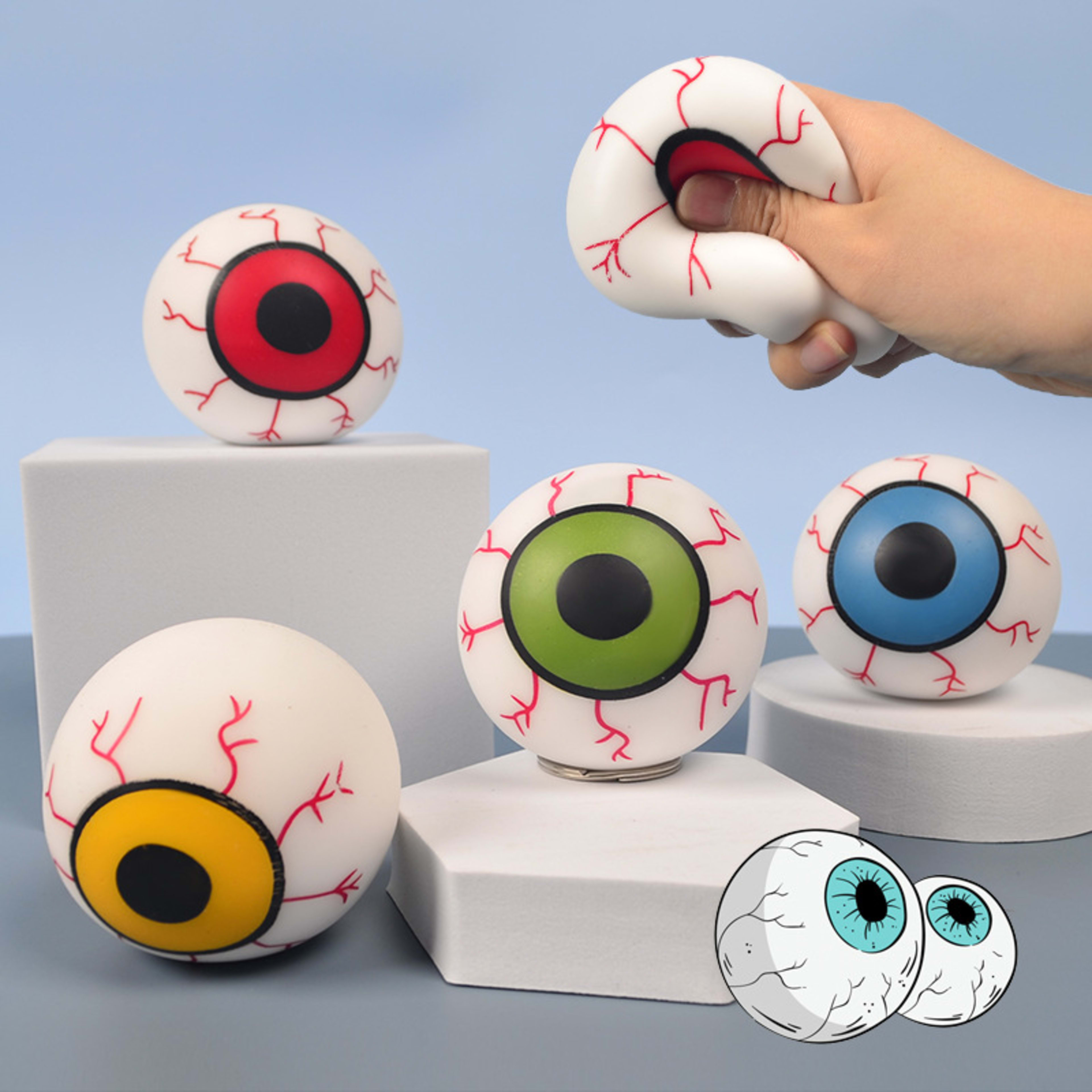 Vent Horror Eyes Stress Ball Trick Squeezing Toy 7