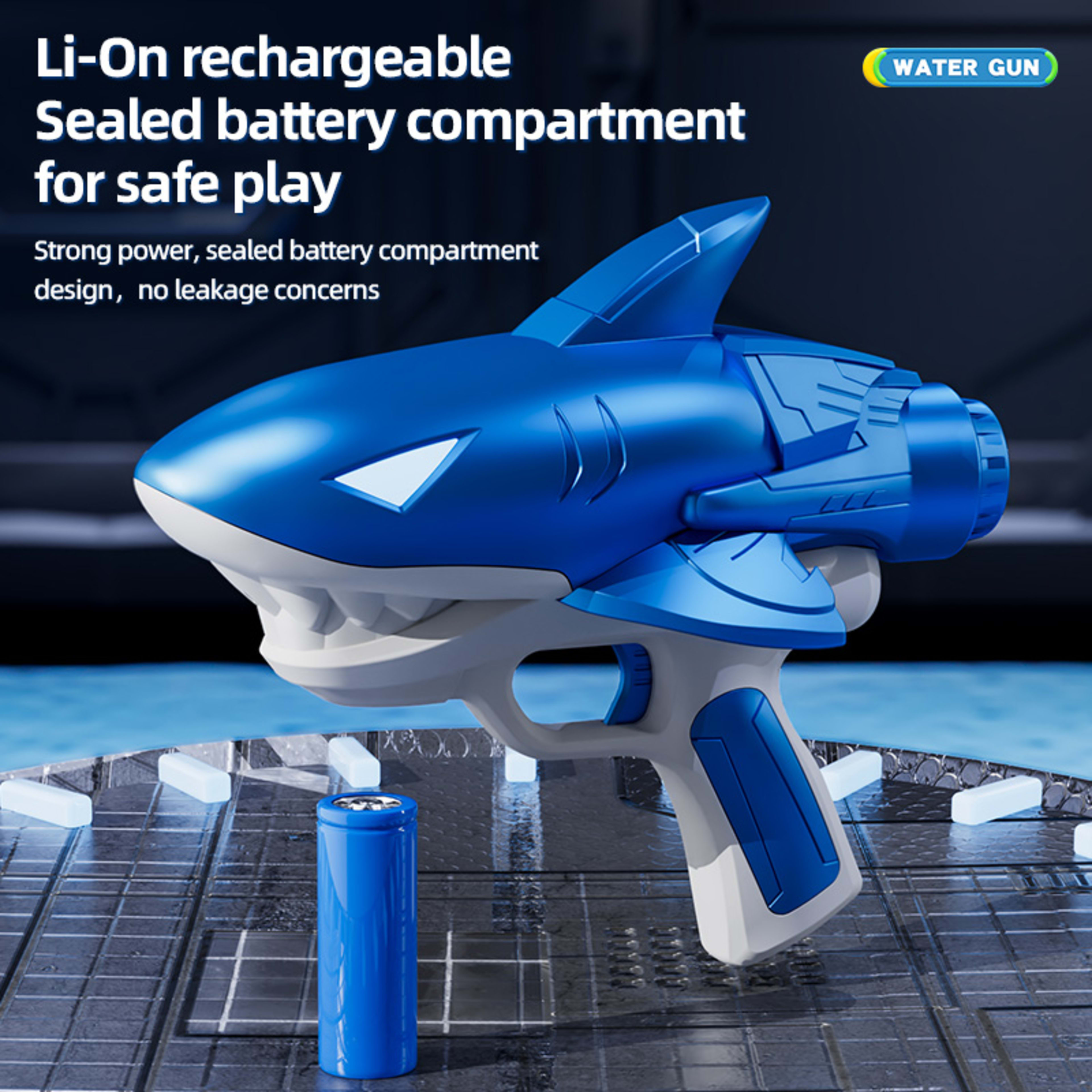 Shark Water Gun SYSQ-Gray,Blue 10
