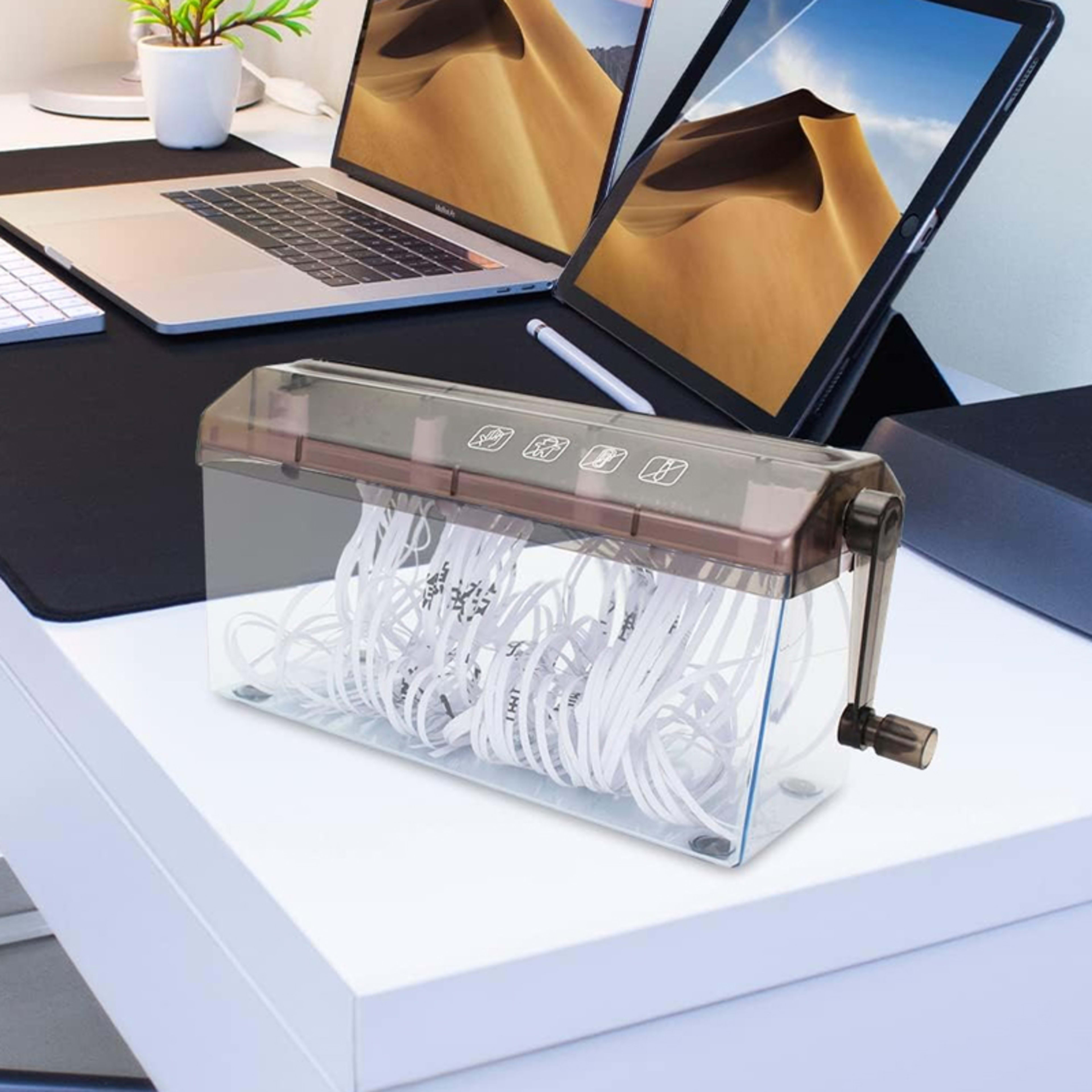 Portable A6 A4 Paper Hand Shredder Manual Straight Cut Home Office 6
