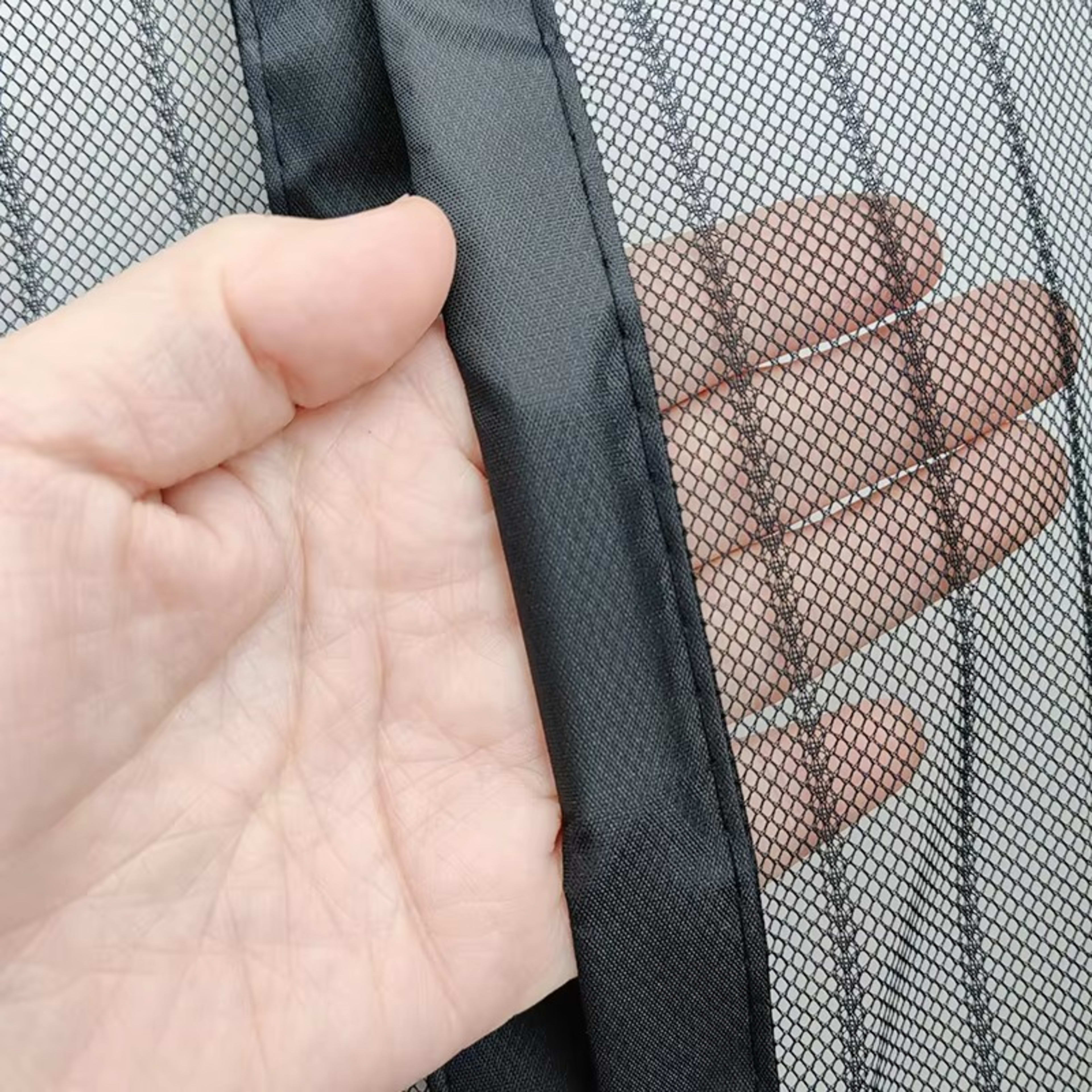 A Magnetic Mosquito-proof Door Curtain Made Of Fine Mesh Material That Effectively Keeps Mosquitoes Away. It Features A  8