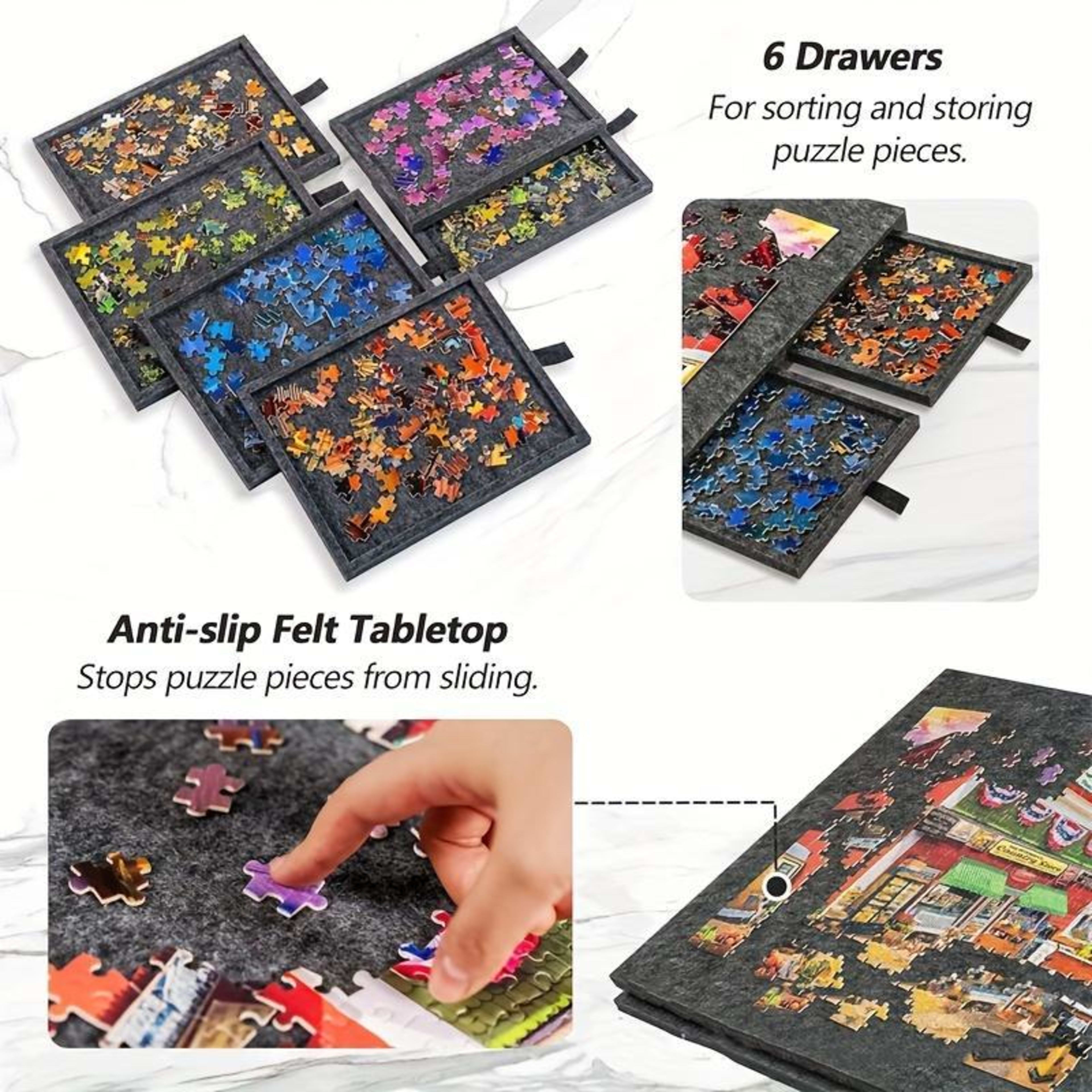 Foldable Puzzle Table With Sorting System Portable Puzzle Organizer For Adults Featuring A Built-in Stand And Protective 21