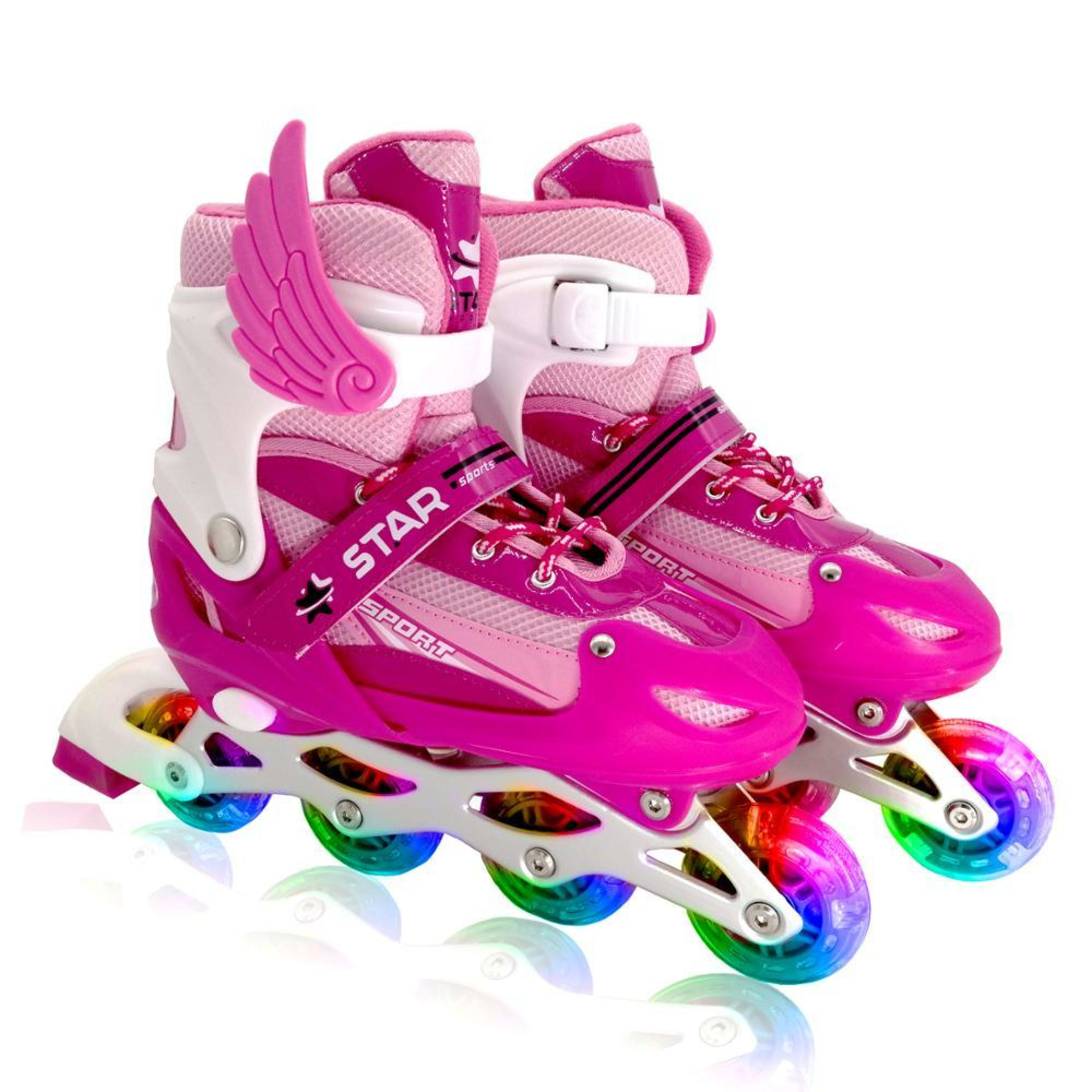 New Boy Girl Children Inline Skates Adjustable Size Flashing Roller Skating Boots for Kids 3