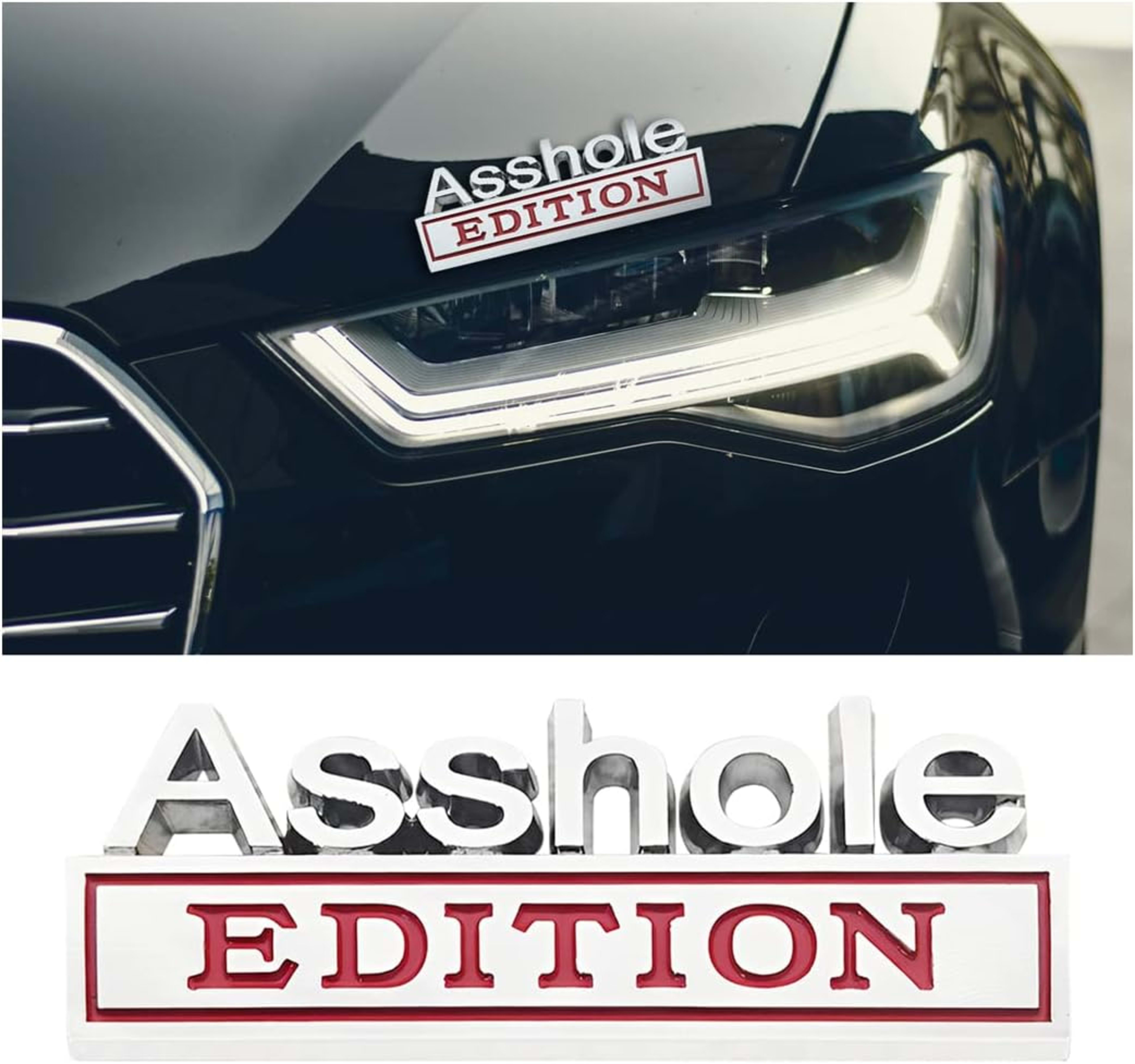 2pcs Emblem Car Decal, 3D Metal Letter Badge For Auto Front Hood, Trunk, Fender, Strong Adhesive Car Replacement Sticker 11