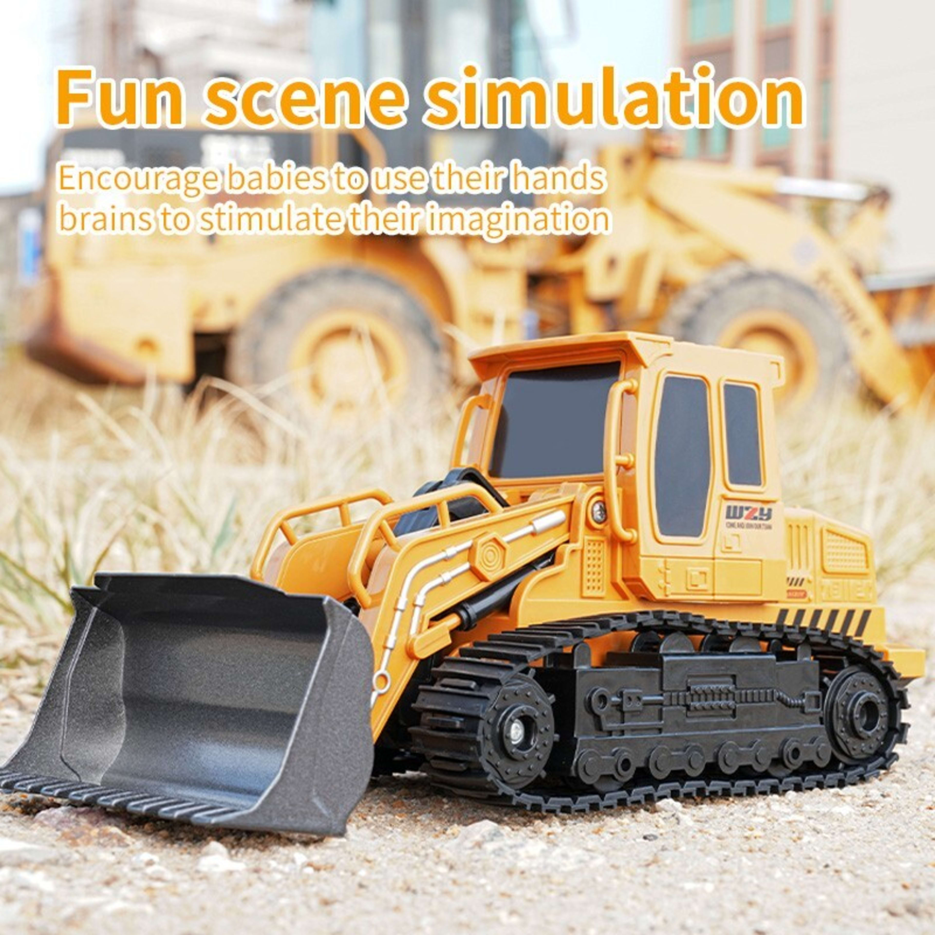 2025 Remote-controlled Engineering Vehicle Toy Bulldozer Excavator Kids Gifts 3