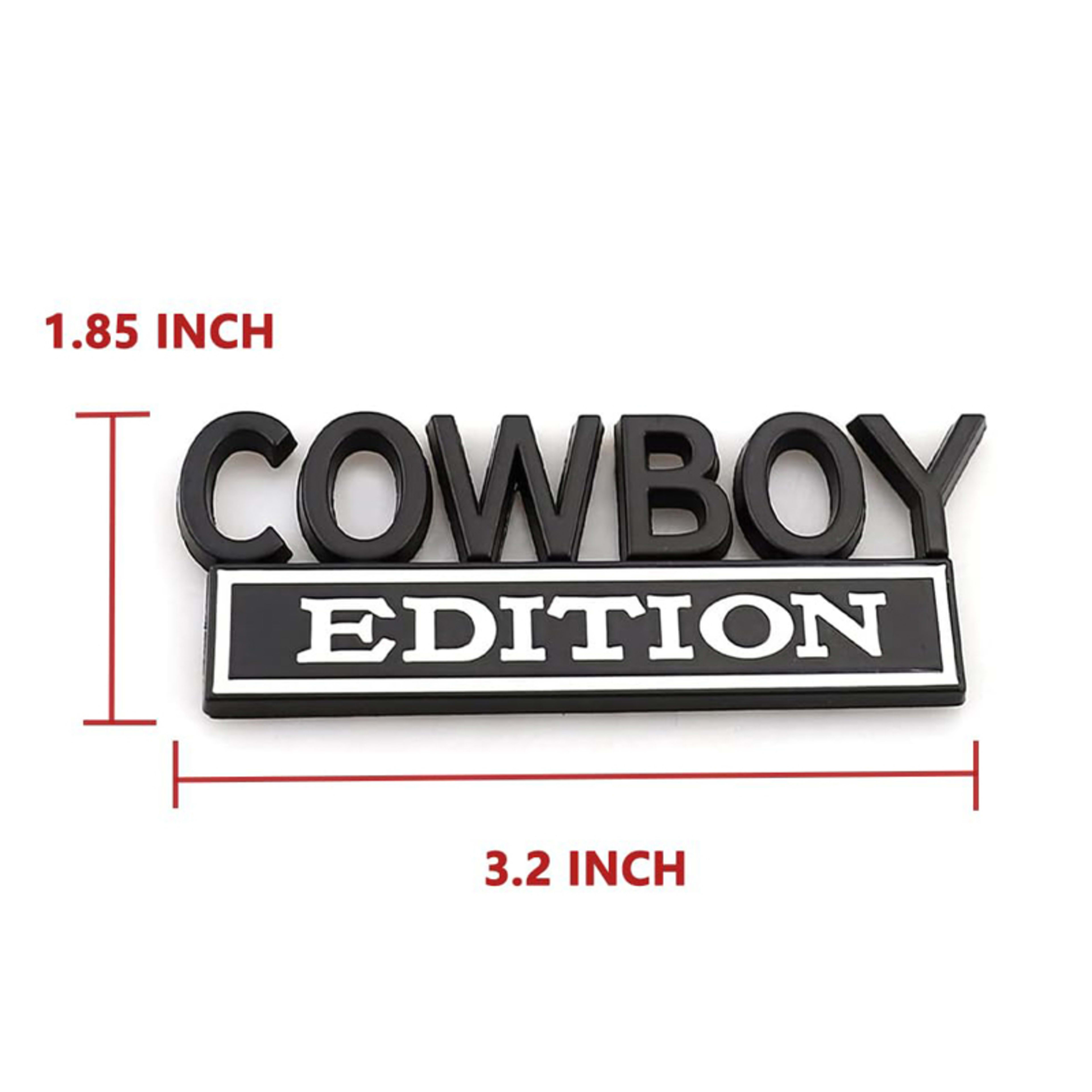 2pack Cowboy Edition Emblems, Seabee Emblem 3D Badge Decal Car Truck SUV,Refrigerator Sticker,Window Display Stickers,Bi 10