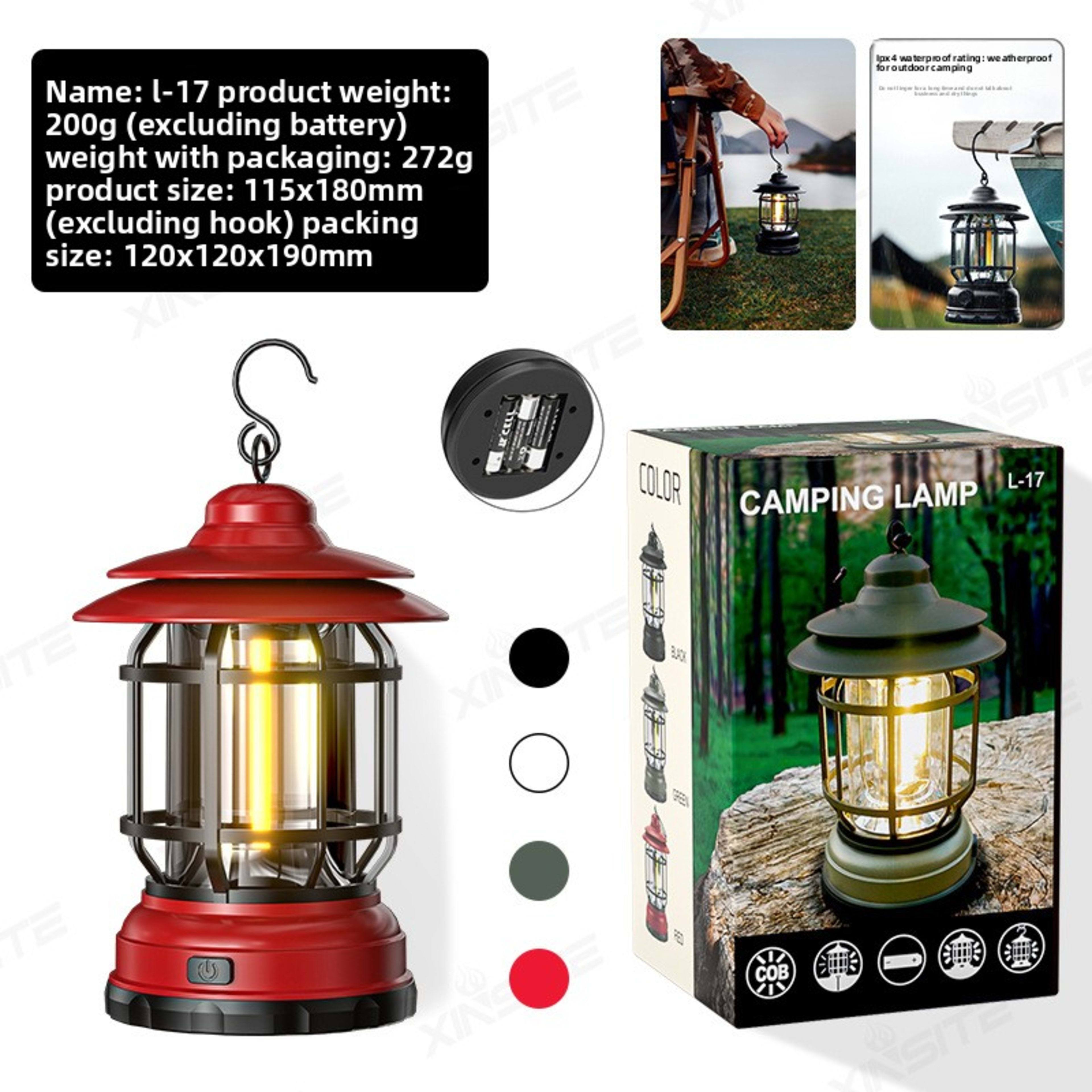 Camping Light, Ambient Light, Flame Camping Lamp, Tent Retro Hurricane Lamp 8