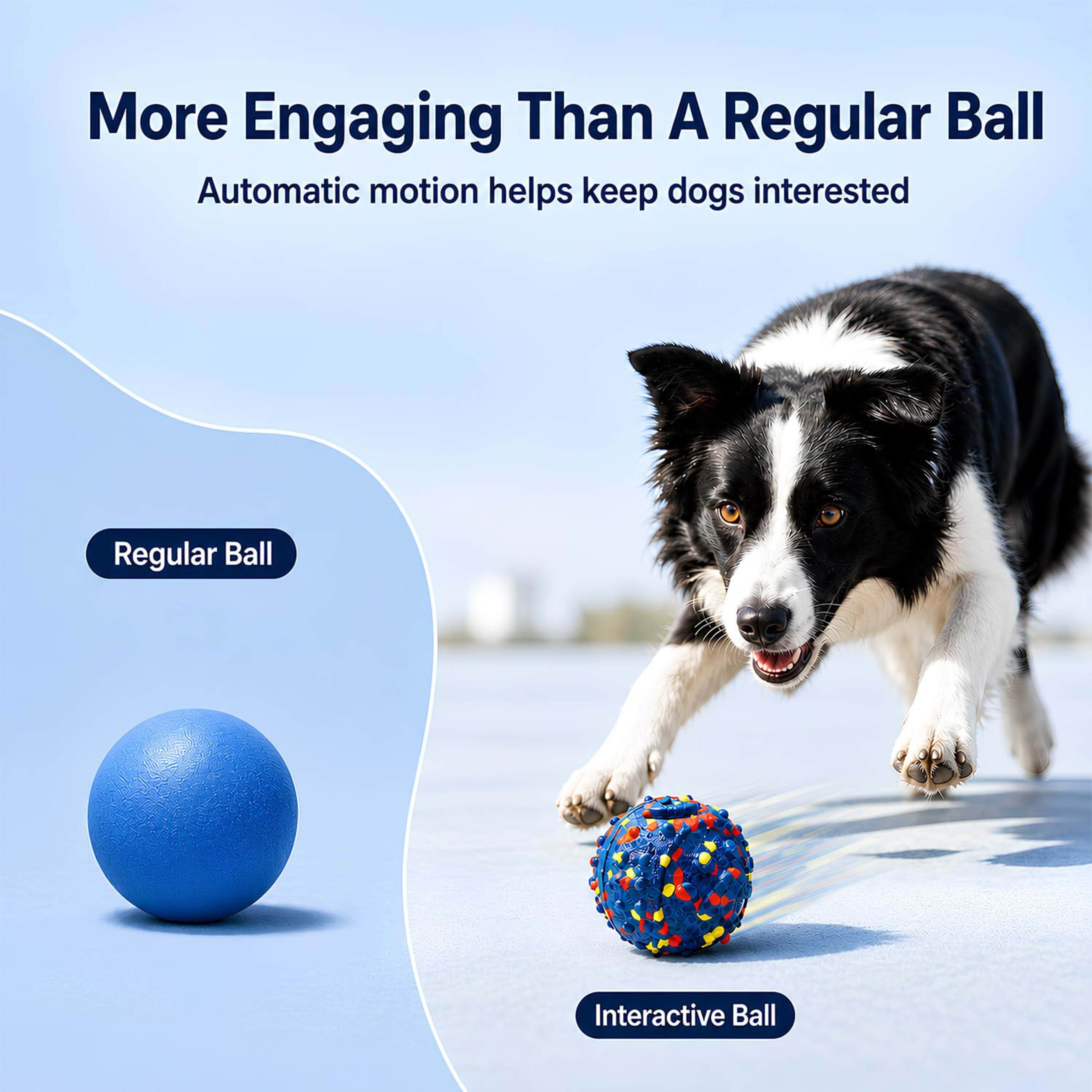 Smart Interactive Dog Toys For Large Dogs, 3.1 Inch Auto Lightweight Moving Dog Toy, Chew-Resistant E-TPU Interactive Do 11