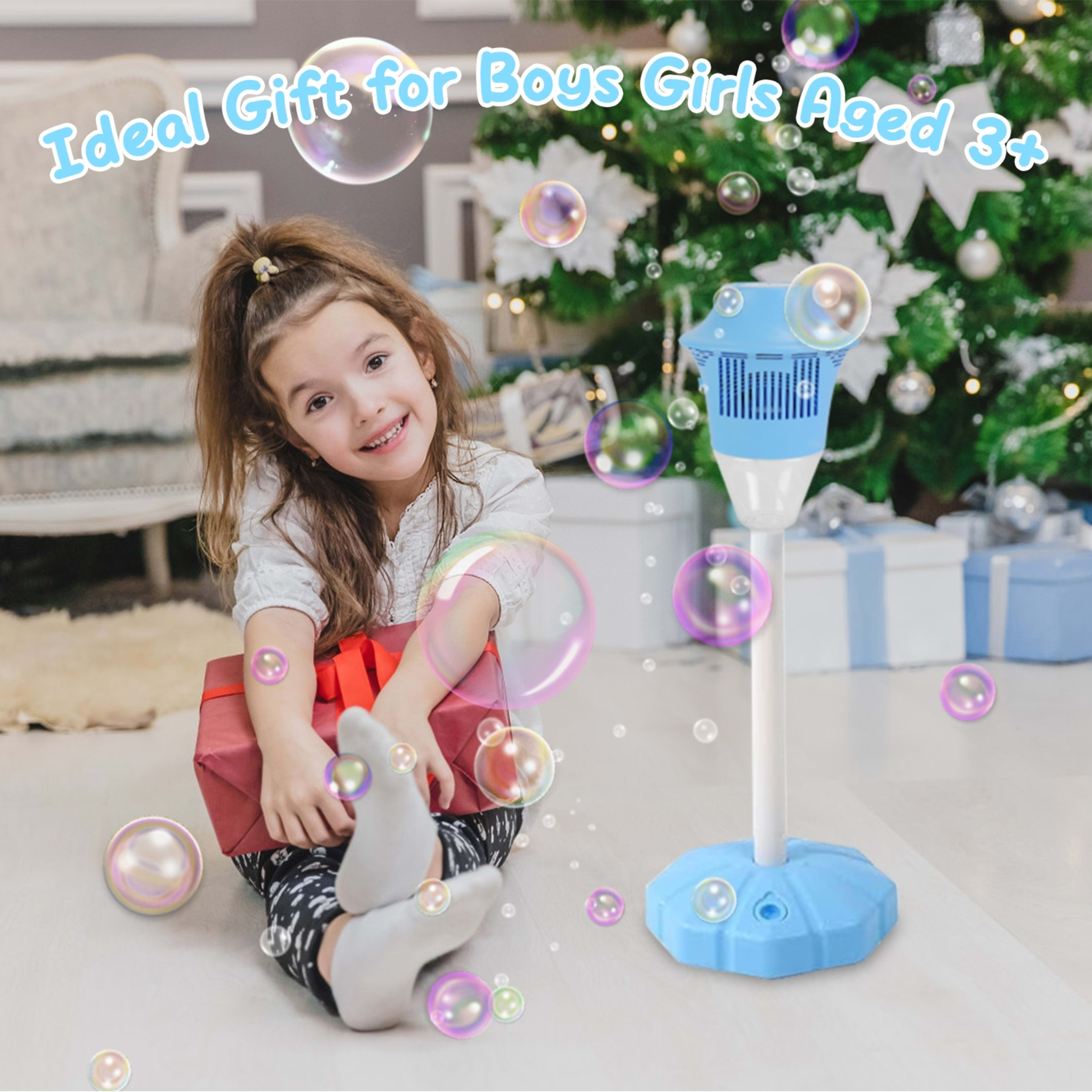 1Pc 3 In 1 Standing Bubble Machine With Colorful Lights And Music Rechargeable Bubble Maker Stand With 2 Modes 3 Adjusta 4