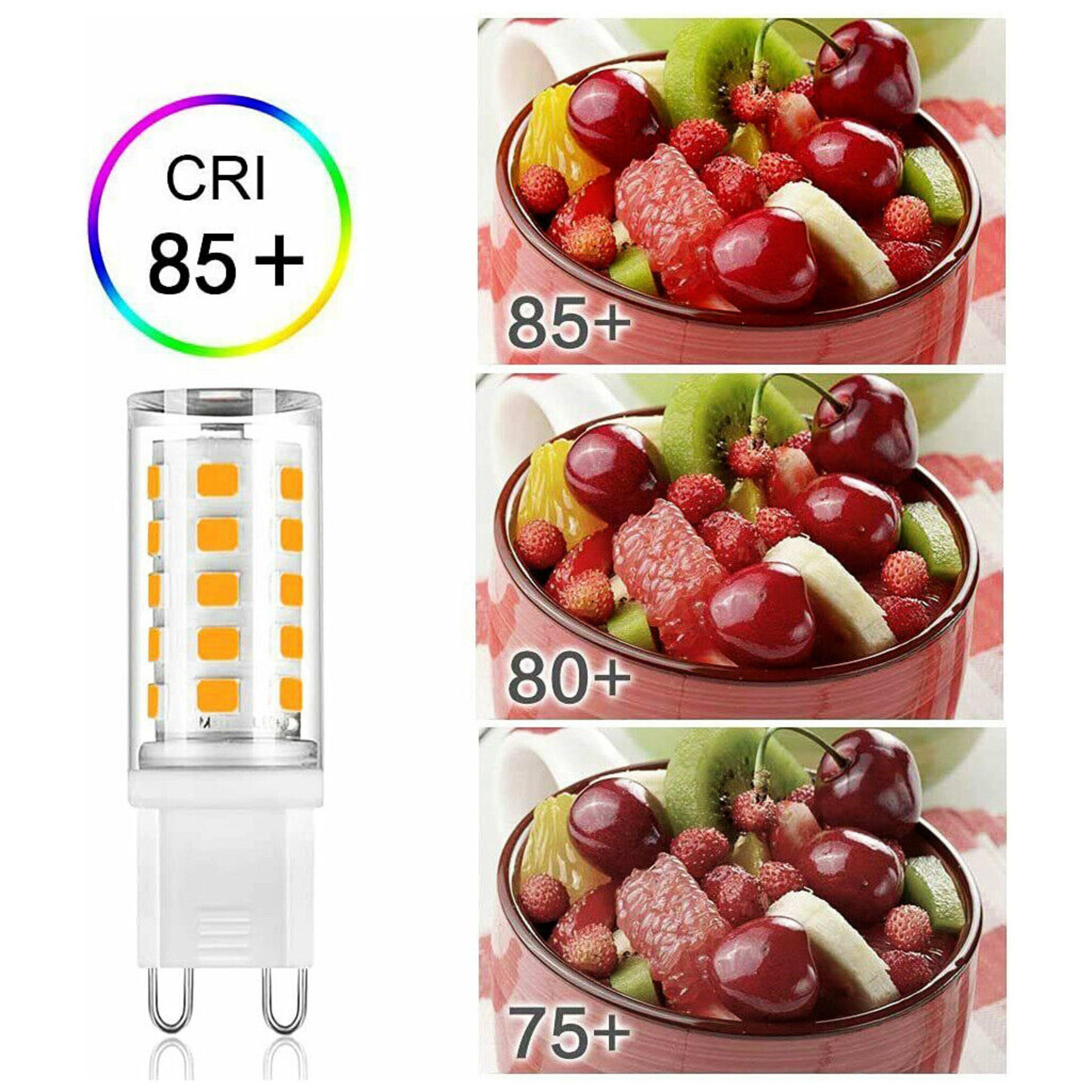 10 X G9 LED BULB 5W COOL WHITE CAPSULE LAMP REPLACE 40W HALOGEN LIGHT BULBS 230V 3