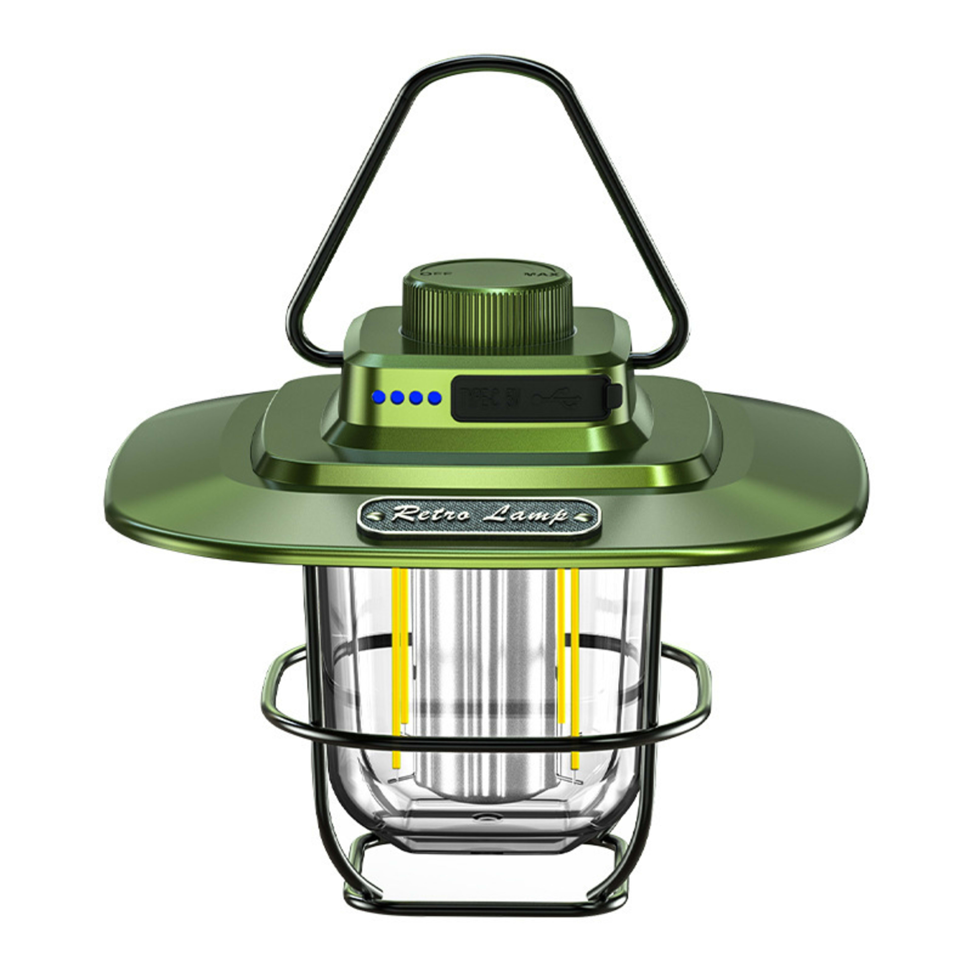 Vintage Outdoor Camping Lantern, Portable Kerosene Lamp Style Light, Smart Rechargeable Handheld Lamp, LED Tent Light