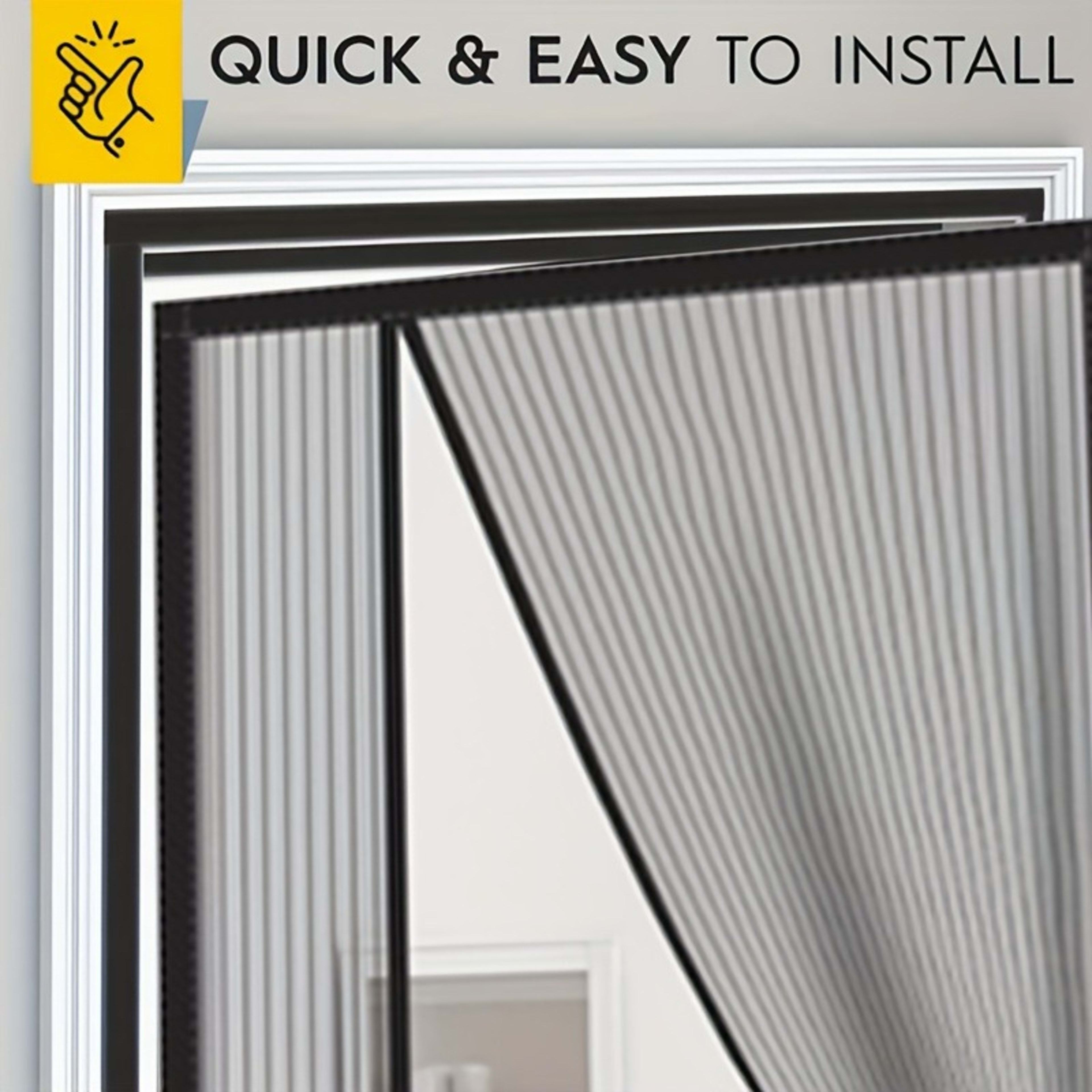 1pc Side-opening Magnetic Screen Door, Reversible Left And Right Design, With Hooks, Easy To Install, Prevents Insects F 5
