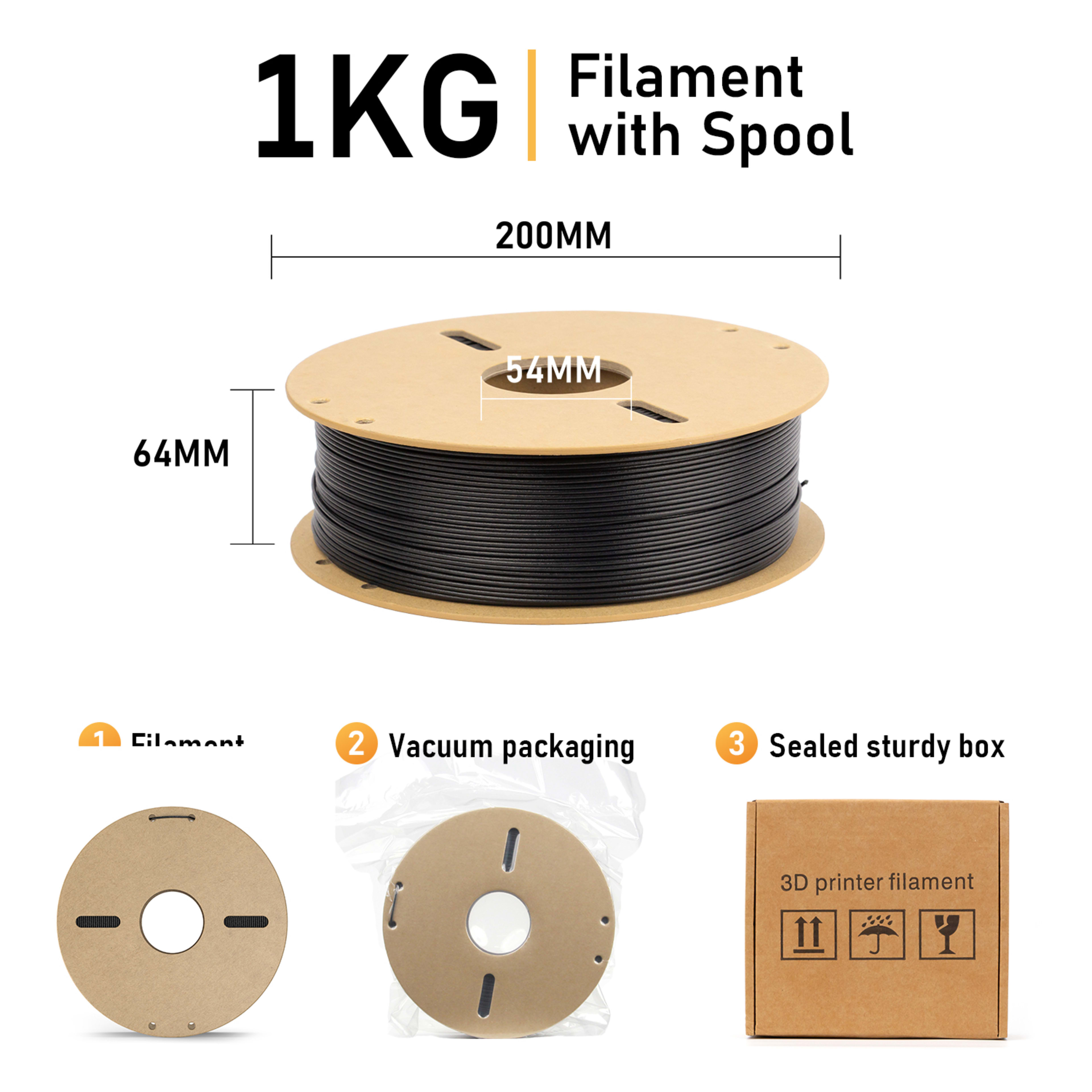 ASA-CF 3D Printer Filament, 15 Percent Carbon Fiber Reinforced, High Strength, UV Resistant, Weather Resistant, Durable  2