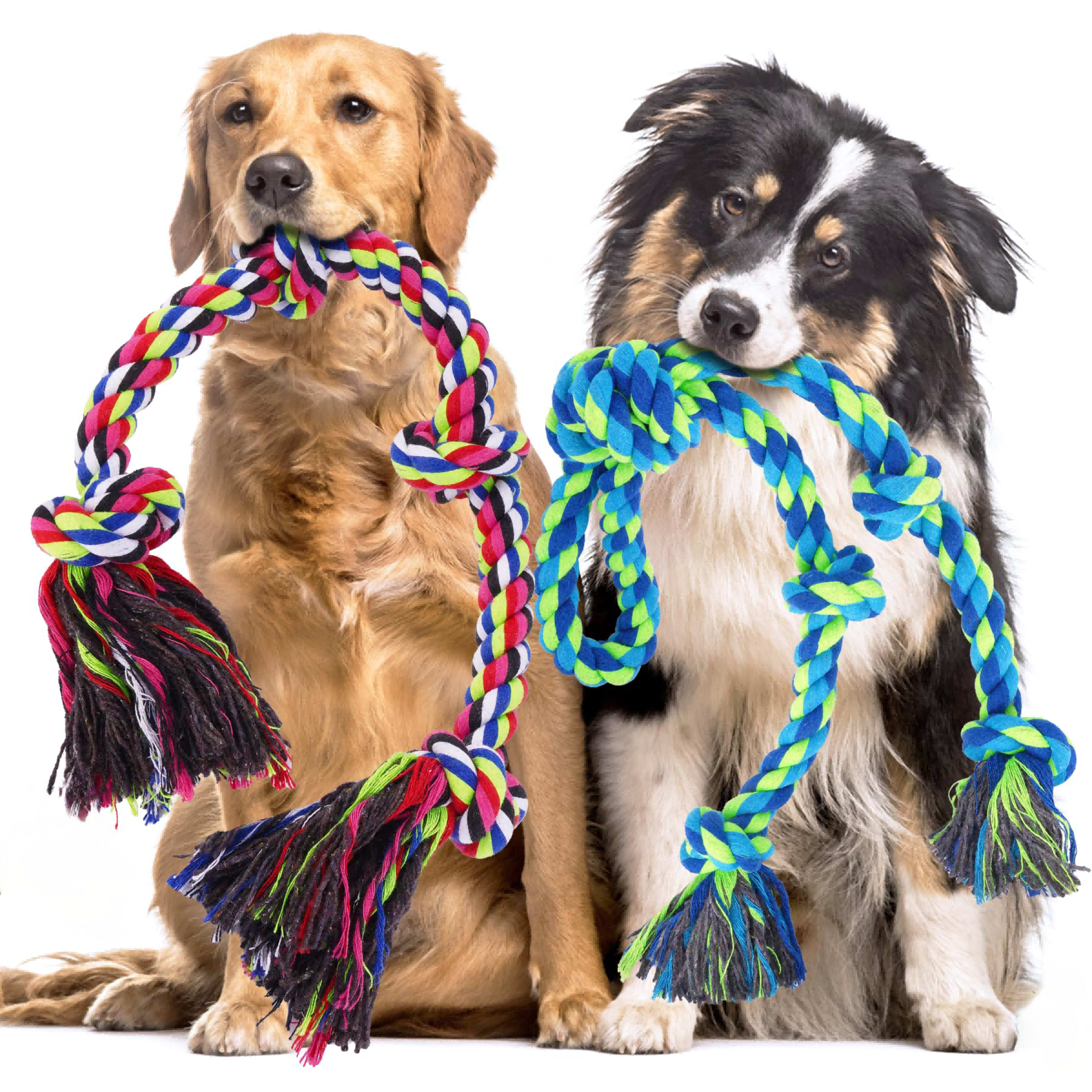 Tough Dog Rope Toys For Aggressive Chewers, Tough Tug Of War Dog Toys For Large, Medium & Small Dogs 6