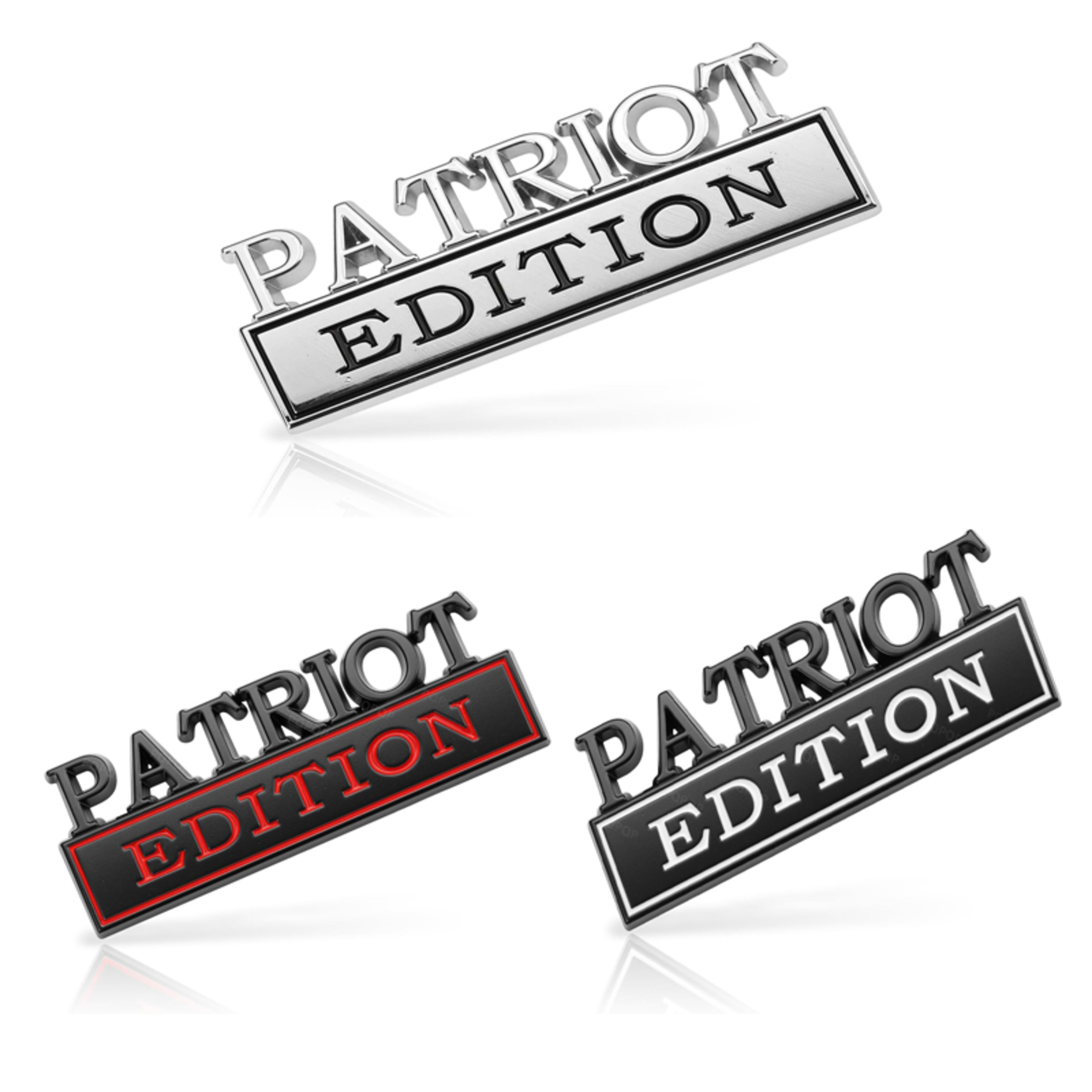 2pcs Patriot Edition Emblems, Emblem 3D Badge Decal Car Truck SUV,Refrigerator Sticker,Window Display Stickers,Bicycles, 7