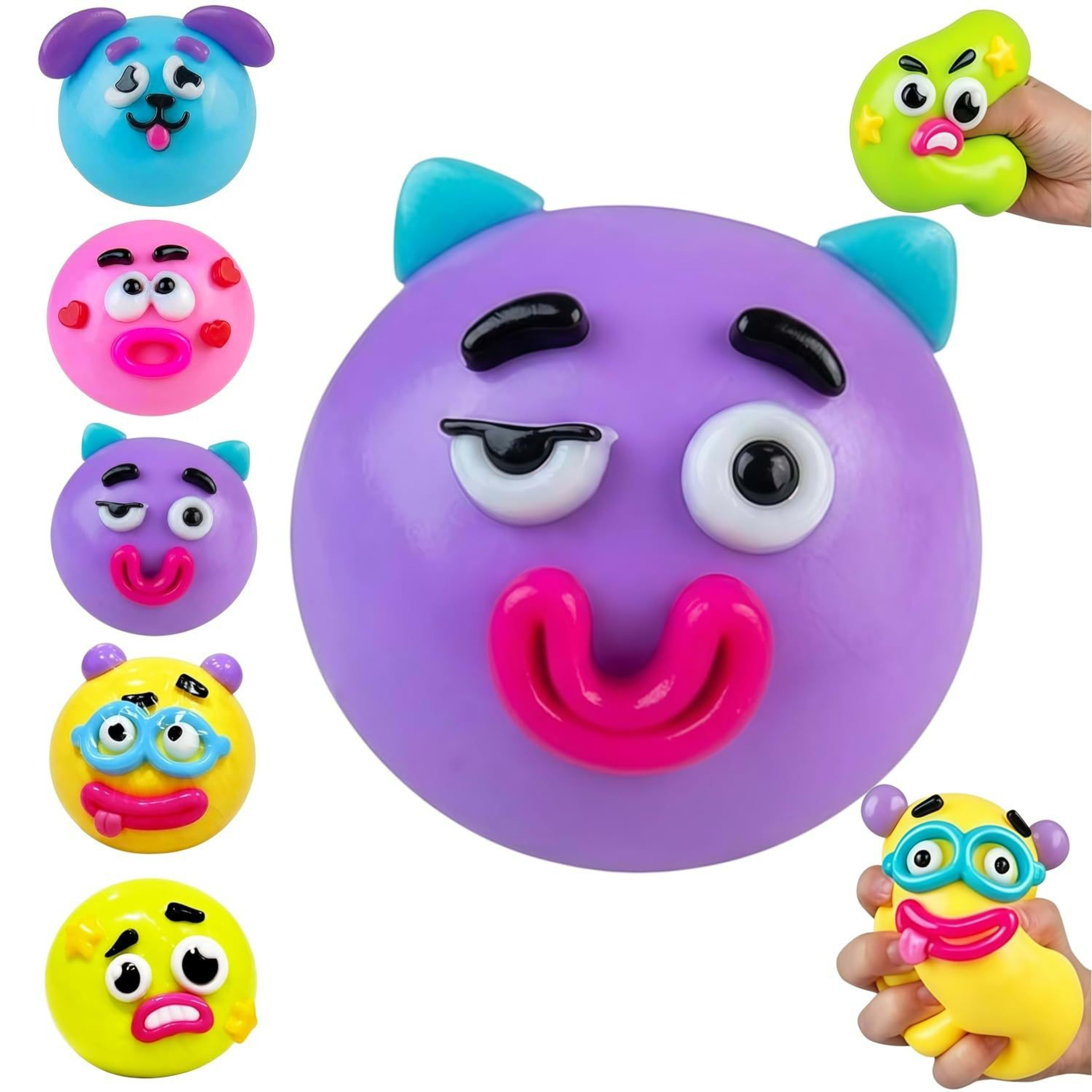 Funny Dog Changing Face Rainbow Pinch Music Slow Rebound Decompression Toy Press Net Celebrity Decompression Artifact 4