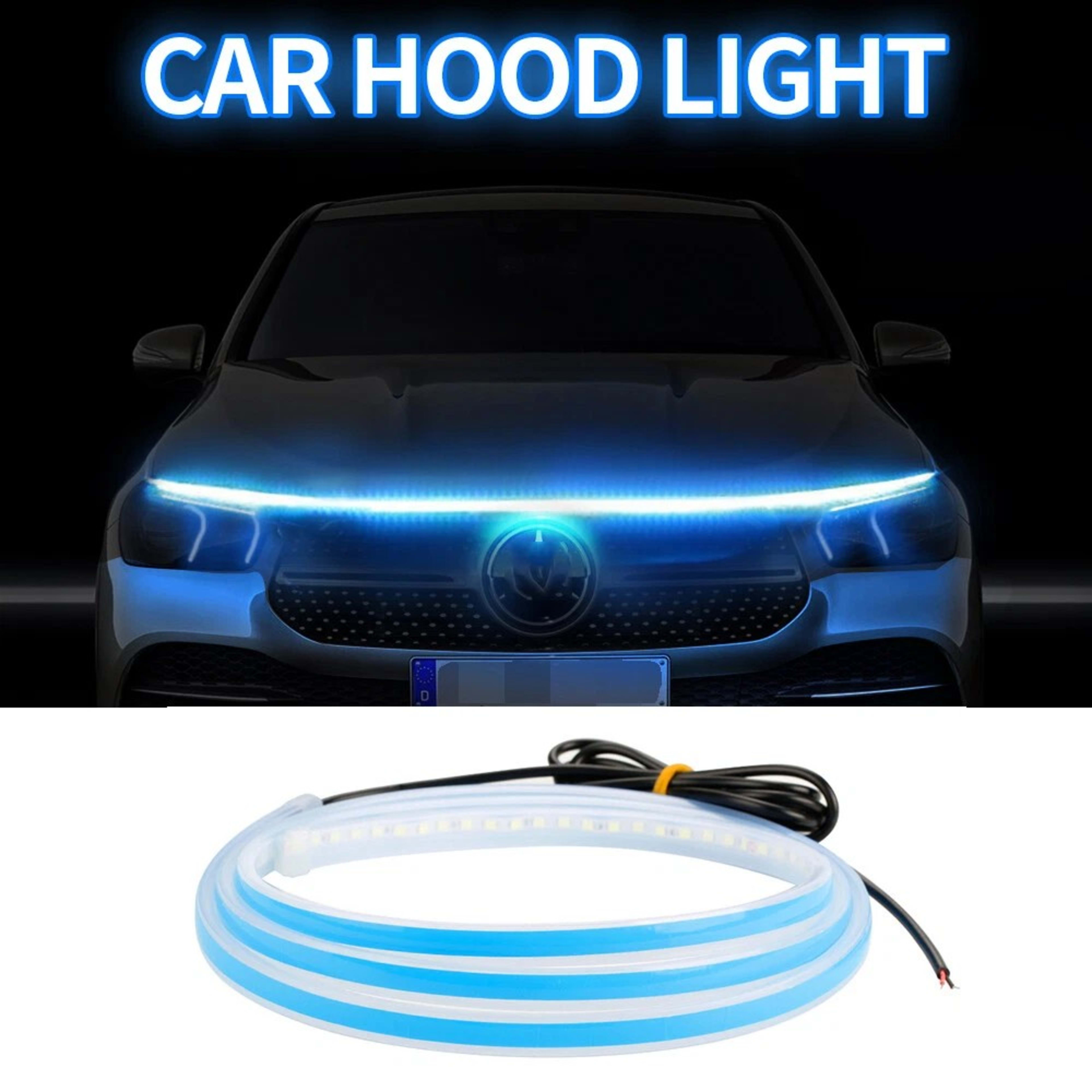 180cm 12V Car Waterproof Front Hood LED Daytime Running Decorative Flexible Light Strip For Car, Truck, SUV 6