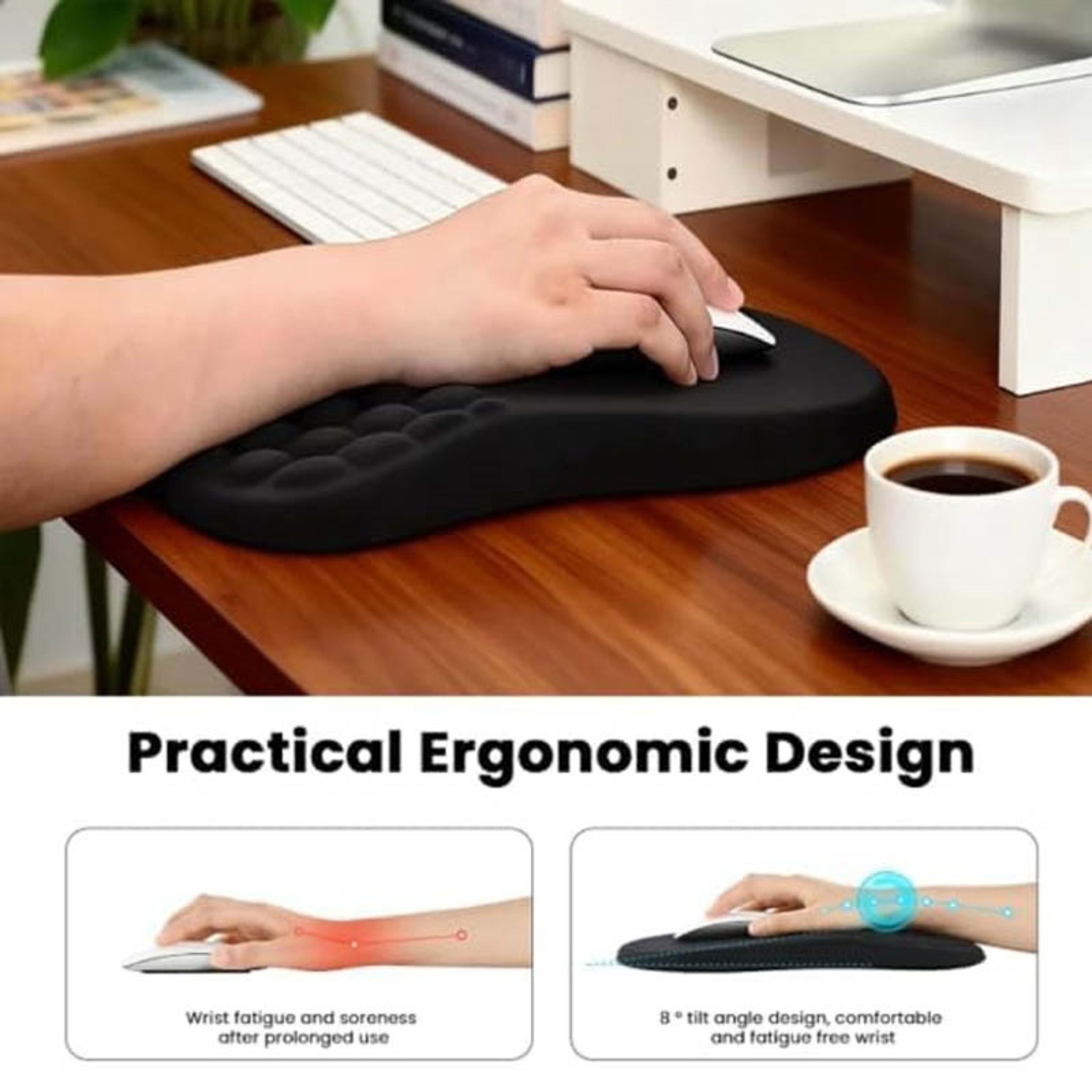 Ergonomic Memory Foam Mouse Pad, Non-Slip Comfortable Wrist Support 8