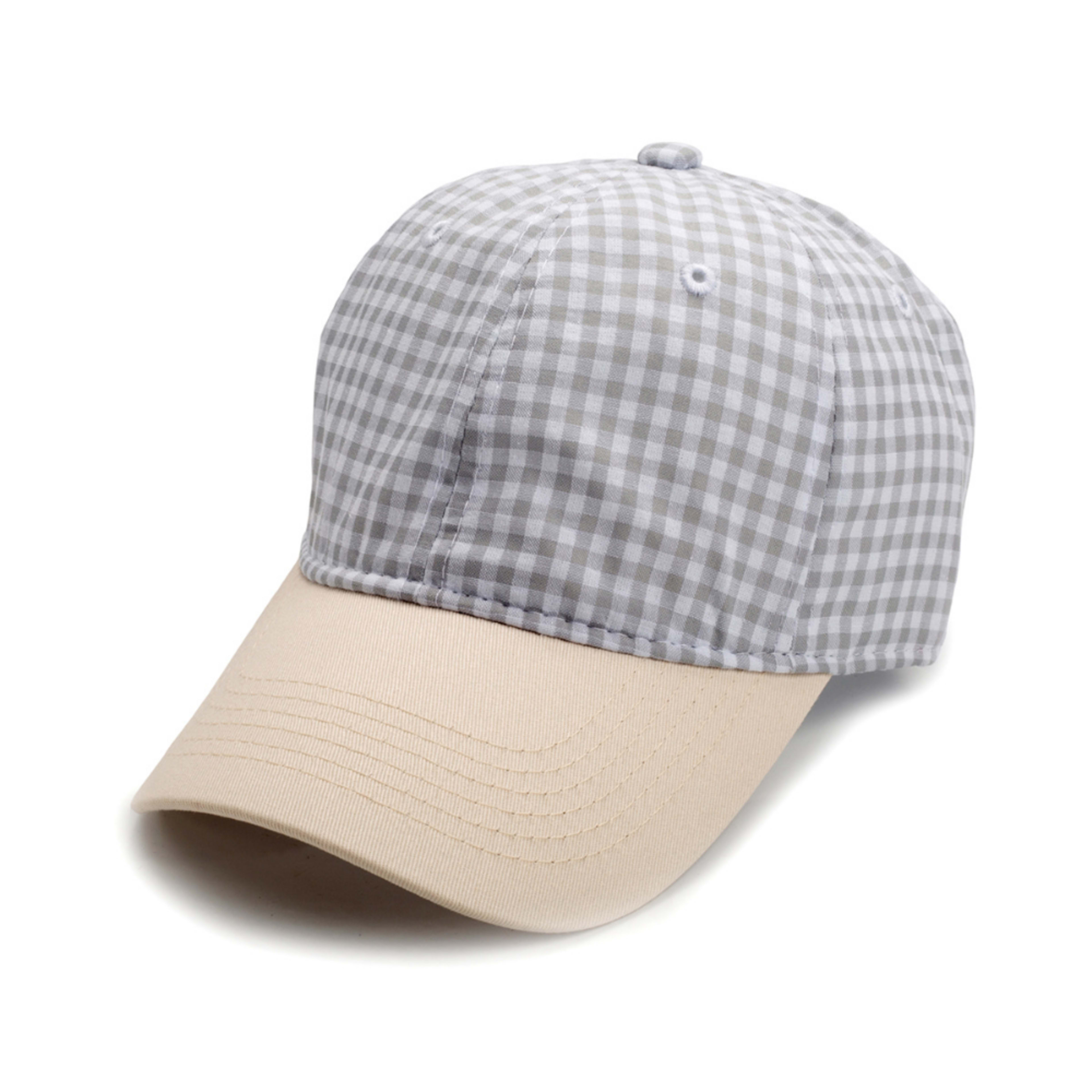 Men's And Women's Multi-color Small-checkered Baseball Cap. Fashionable And Fresh Style. Perfect For Summer Walks, Outin