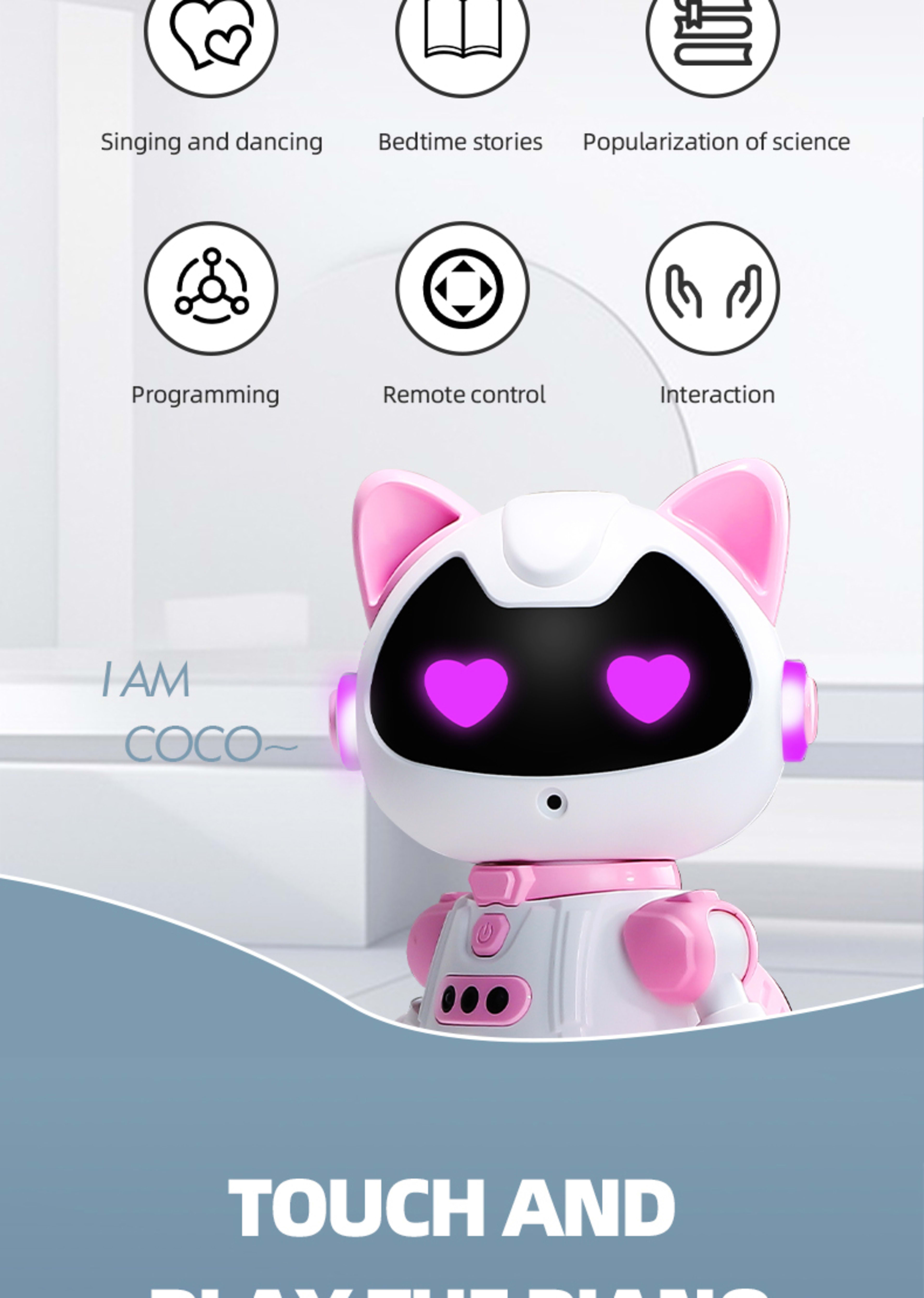 Intelligent Programming Gesture Induction Robot Spray Cool Breathing Lamp Children's Toys 26