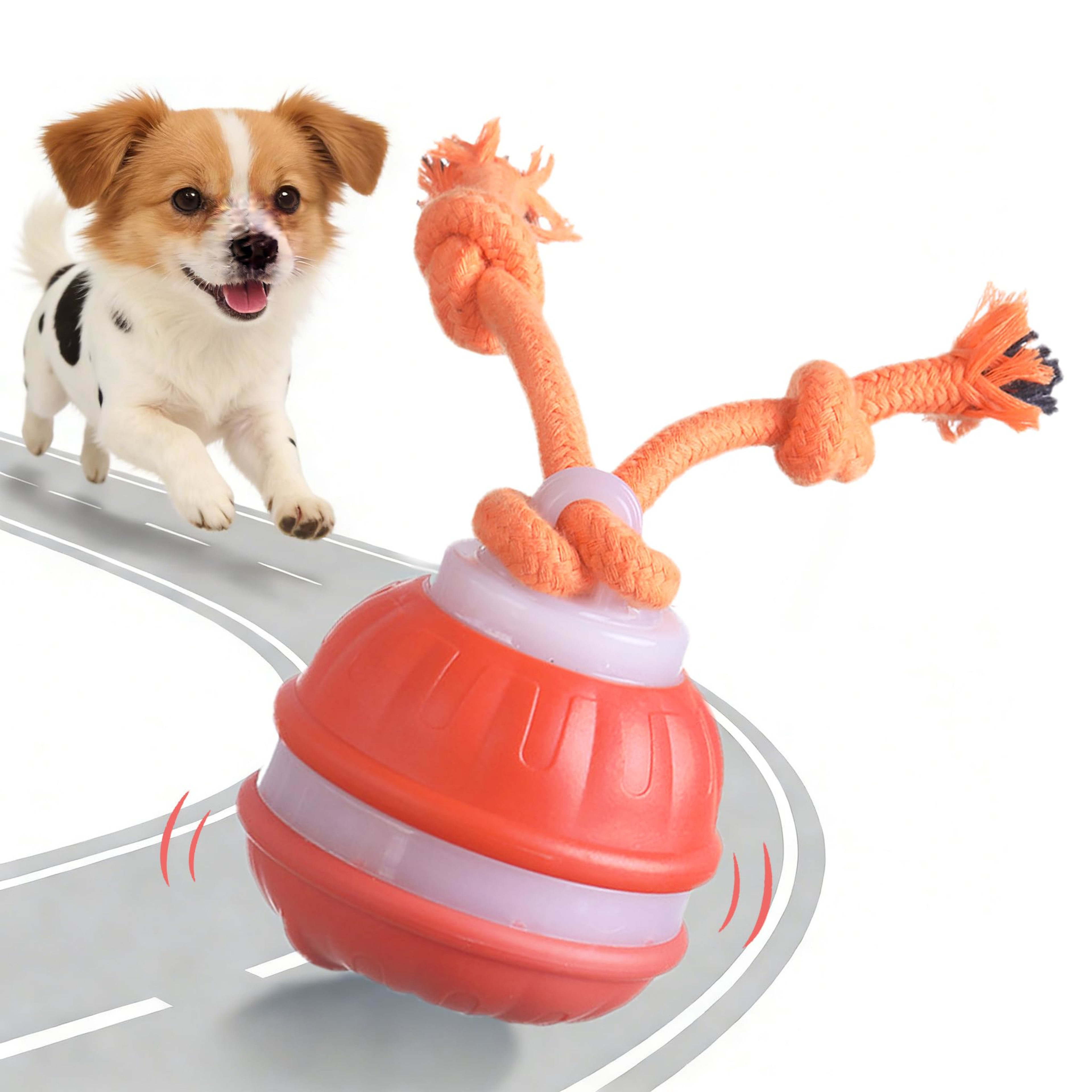 Interactive Dog Toys,Dog Ball Toy With Squeaky Birdsong Sound And Stimulation,Automatic Motion Activated Dog Toy For Bor 6