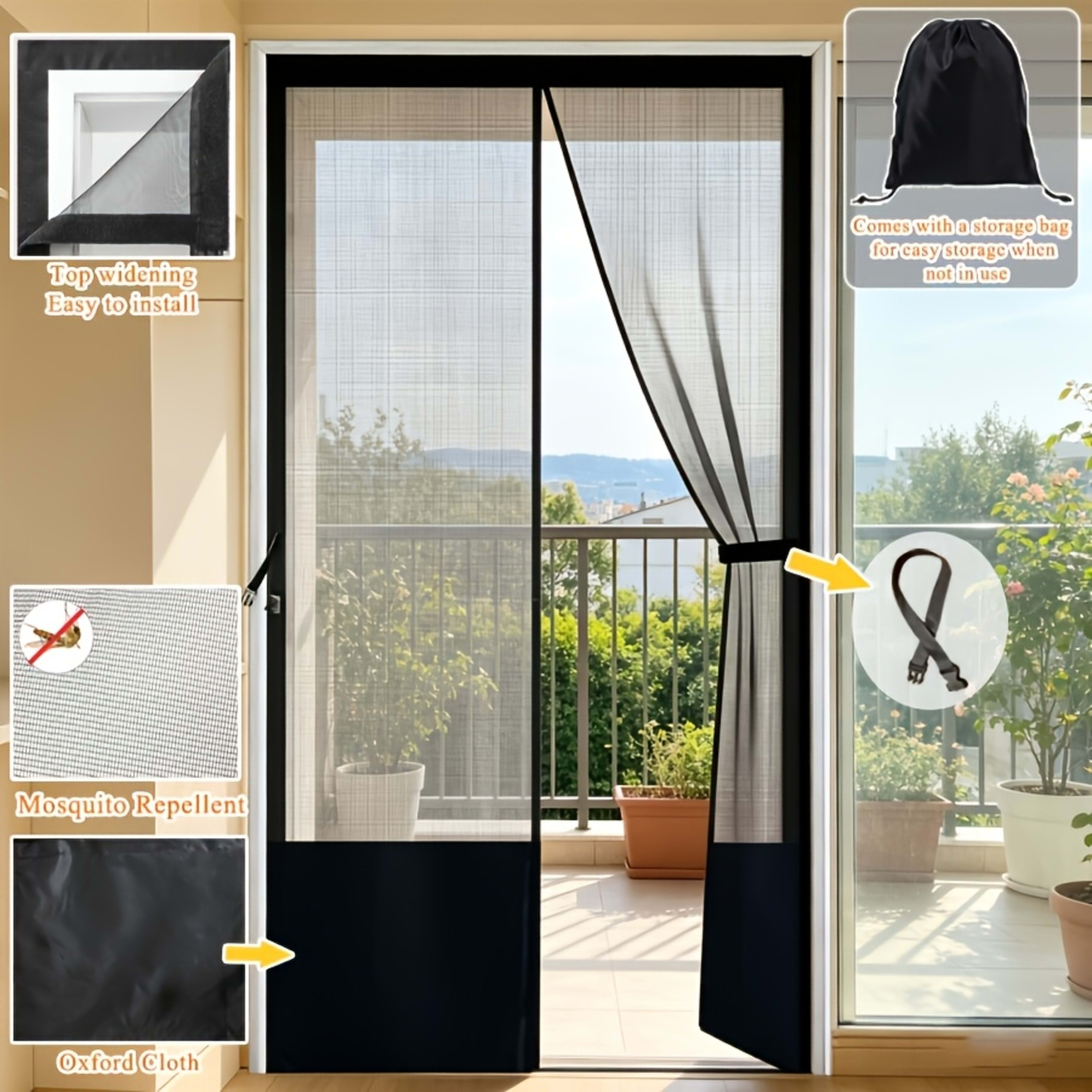 Magnetic Mesh Door Screen, No Drilling Required, Anti-Mosquito Dustproof, Automatic Closure, Pet Friendly, Ideal For Liv 6
