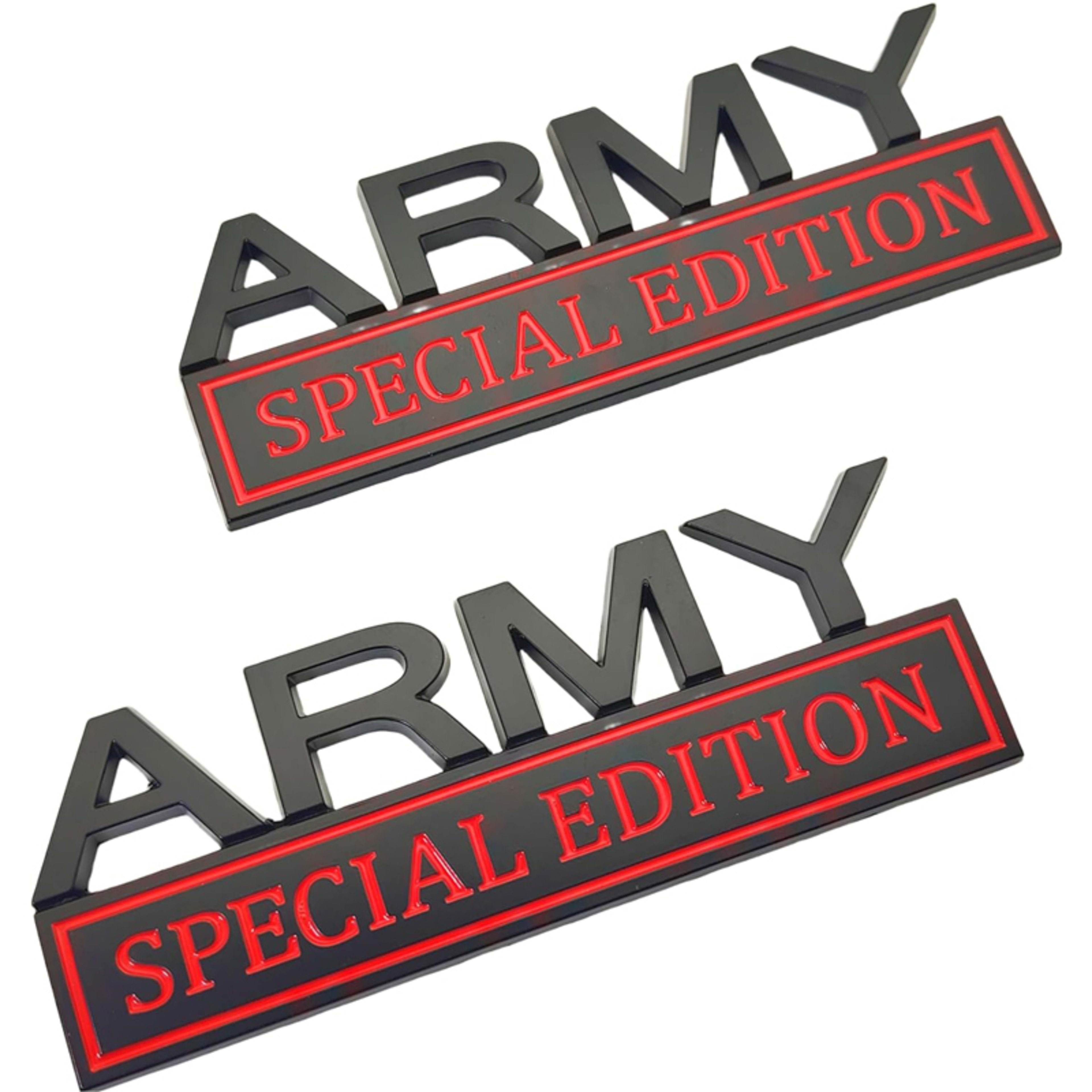2pack Army Special Edition Emblems, Army Car Emblem 3D Badge Decal Car Truck SUV,Refrigerator Sticker,Window Display Sti 18