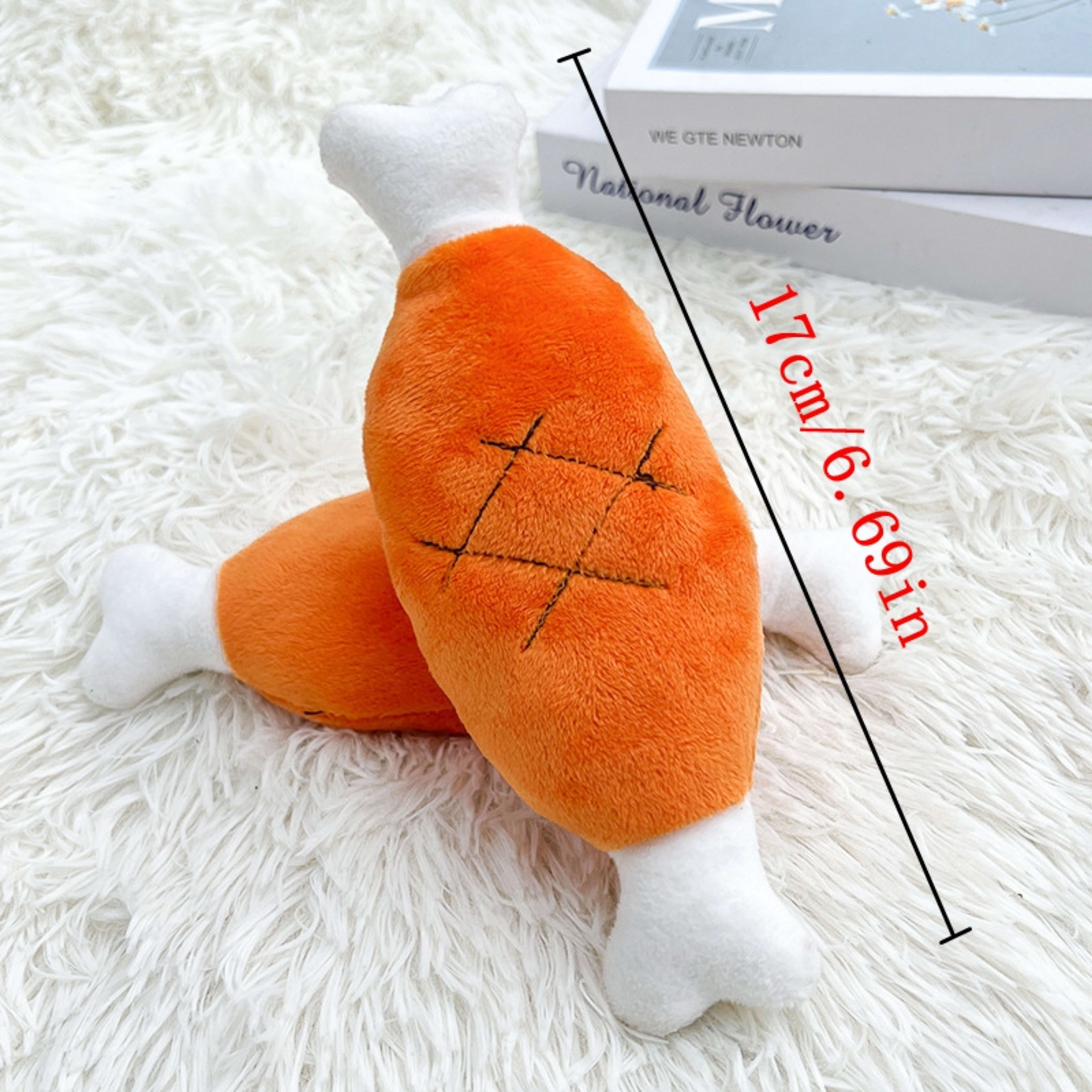 Plush Chicken Leg Dog Chew Toy - Soft Durable Pet Chewing Toy For Small Medium Dogs Puppy Teething Play Supplies 10