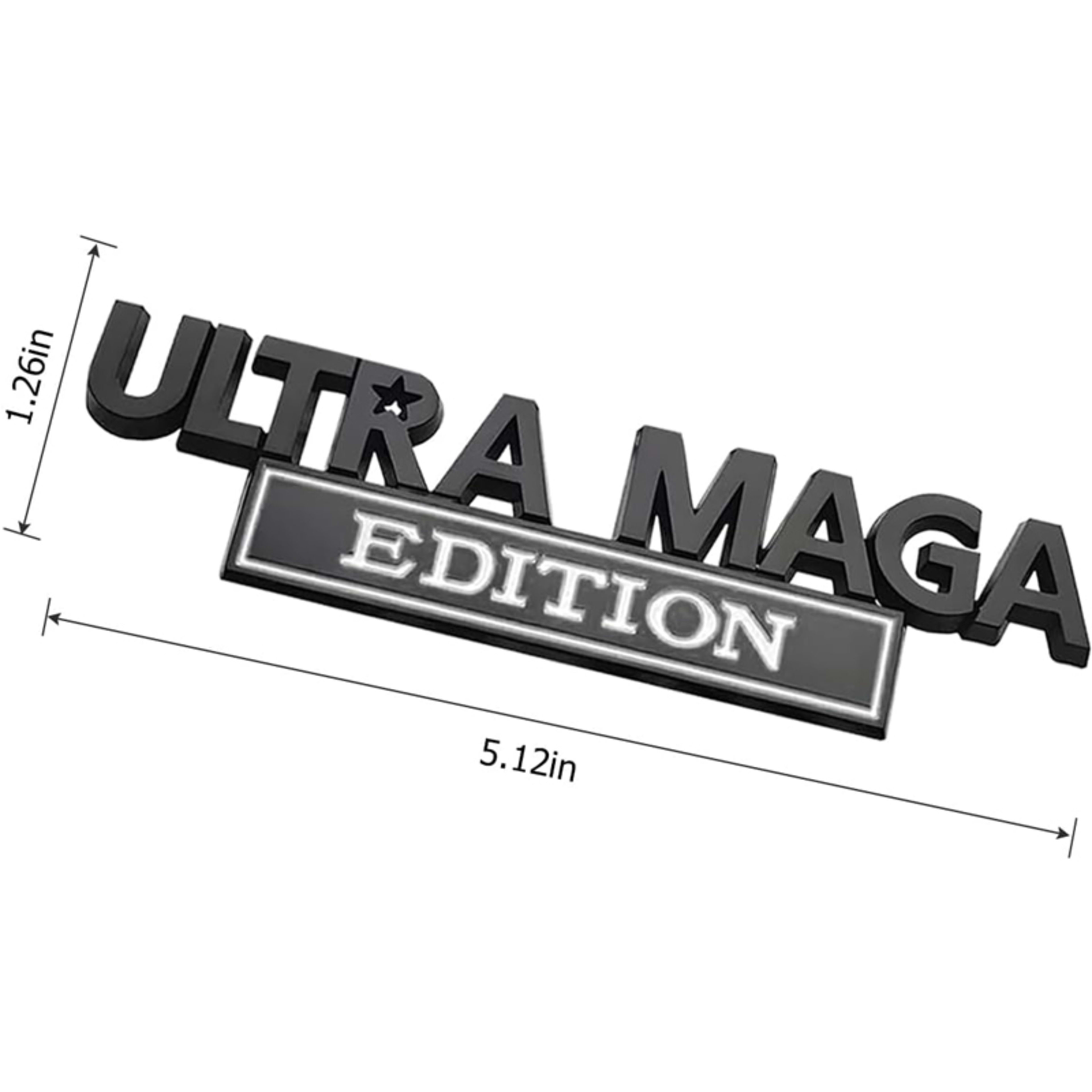 2pcs Ultra MAGA Edition Emblems, Emblem 3D Badge Decal Car Truck SUV,Refrigerator Sticker,Window Display Stickers,Bicycl 3